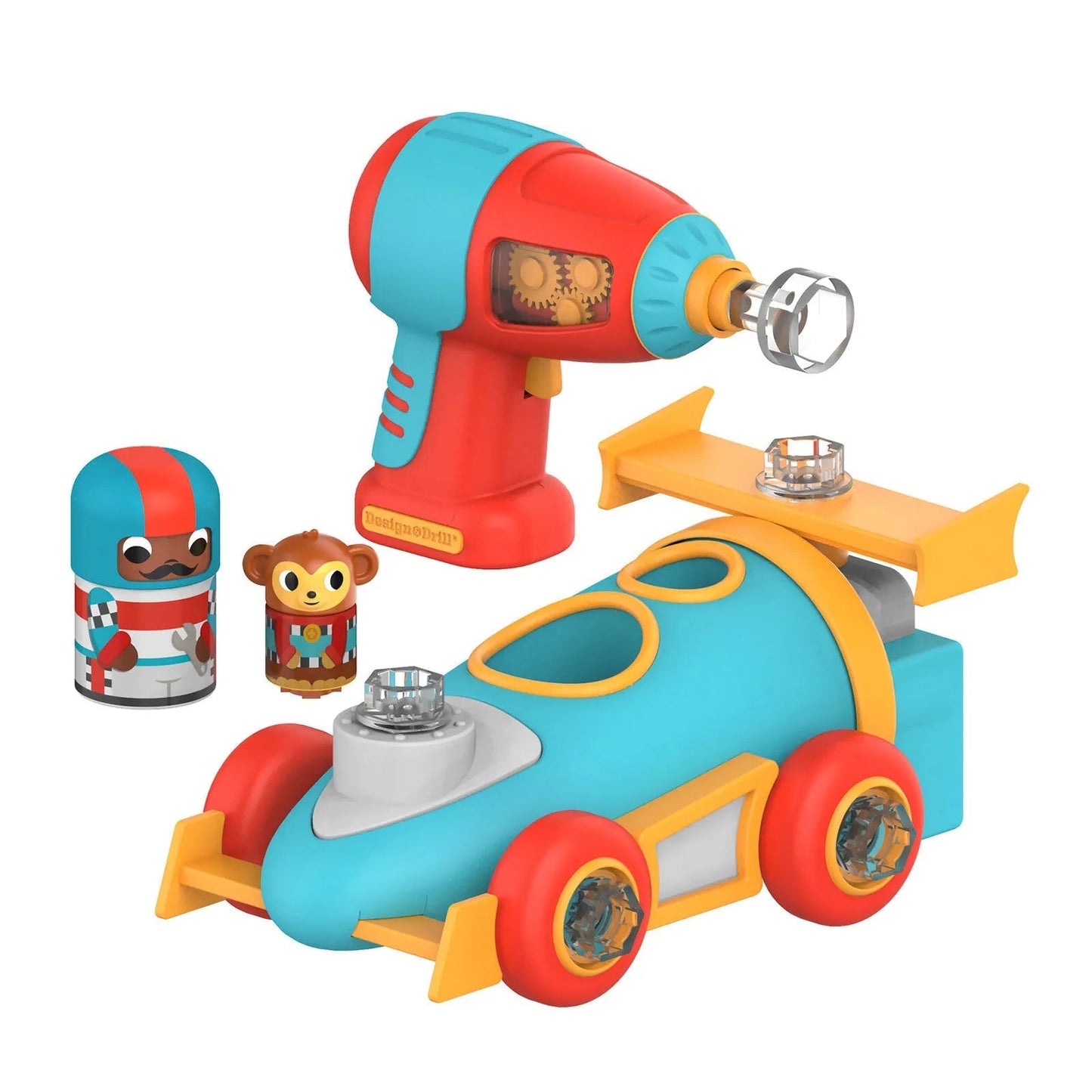 Design & Drill Bolt Buddies Police Rescue Race Car - mezetto ebebek ebebek
