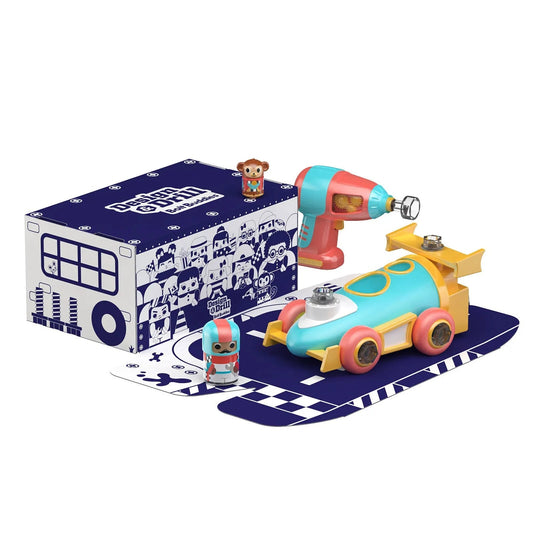 Design & Drill Bolt Buddies Police Rescue Race Car - mezetto ebebek ebebek