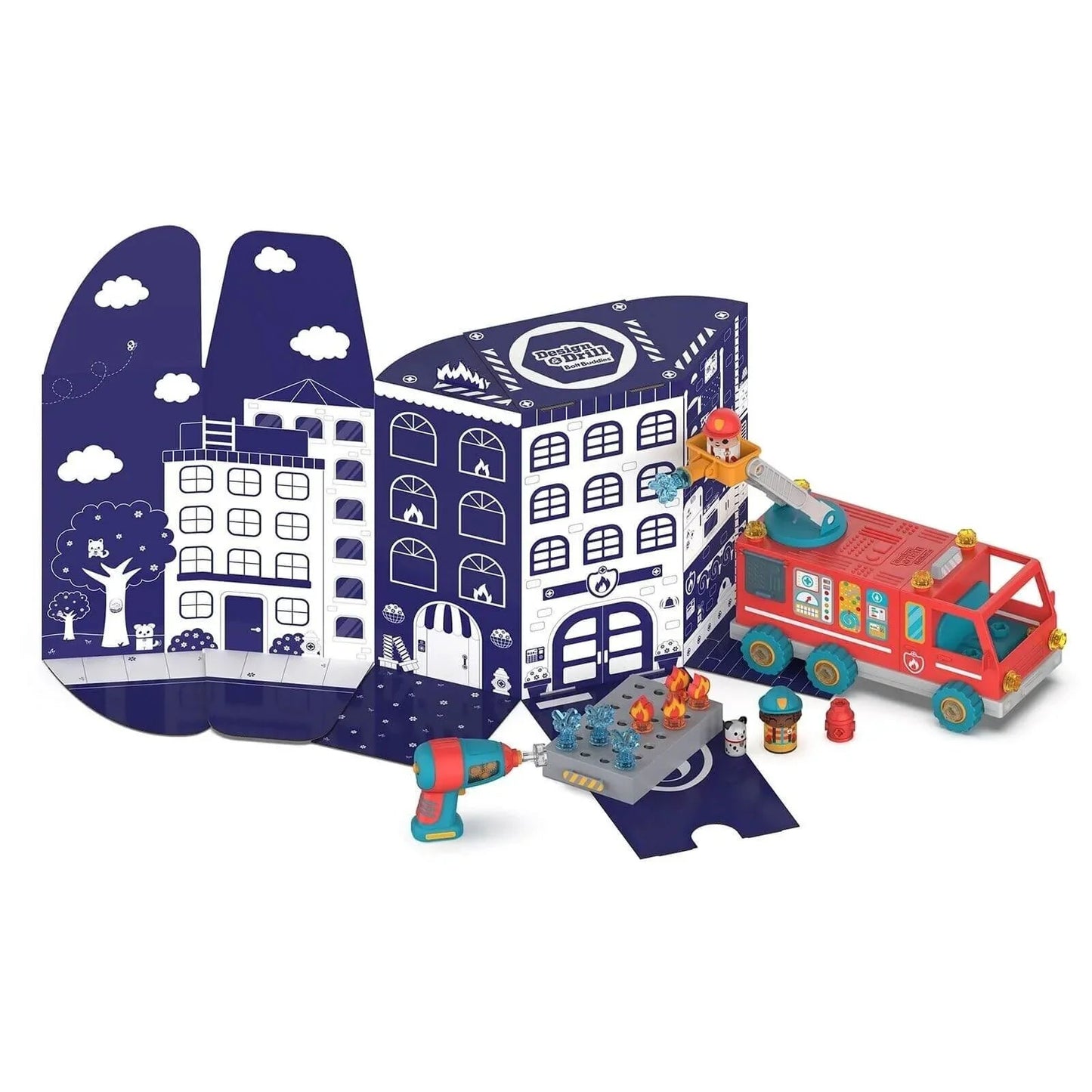 Design&Drill Bolt Buddies Fire Truck - mezetto ebebek ebebek