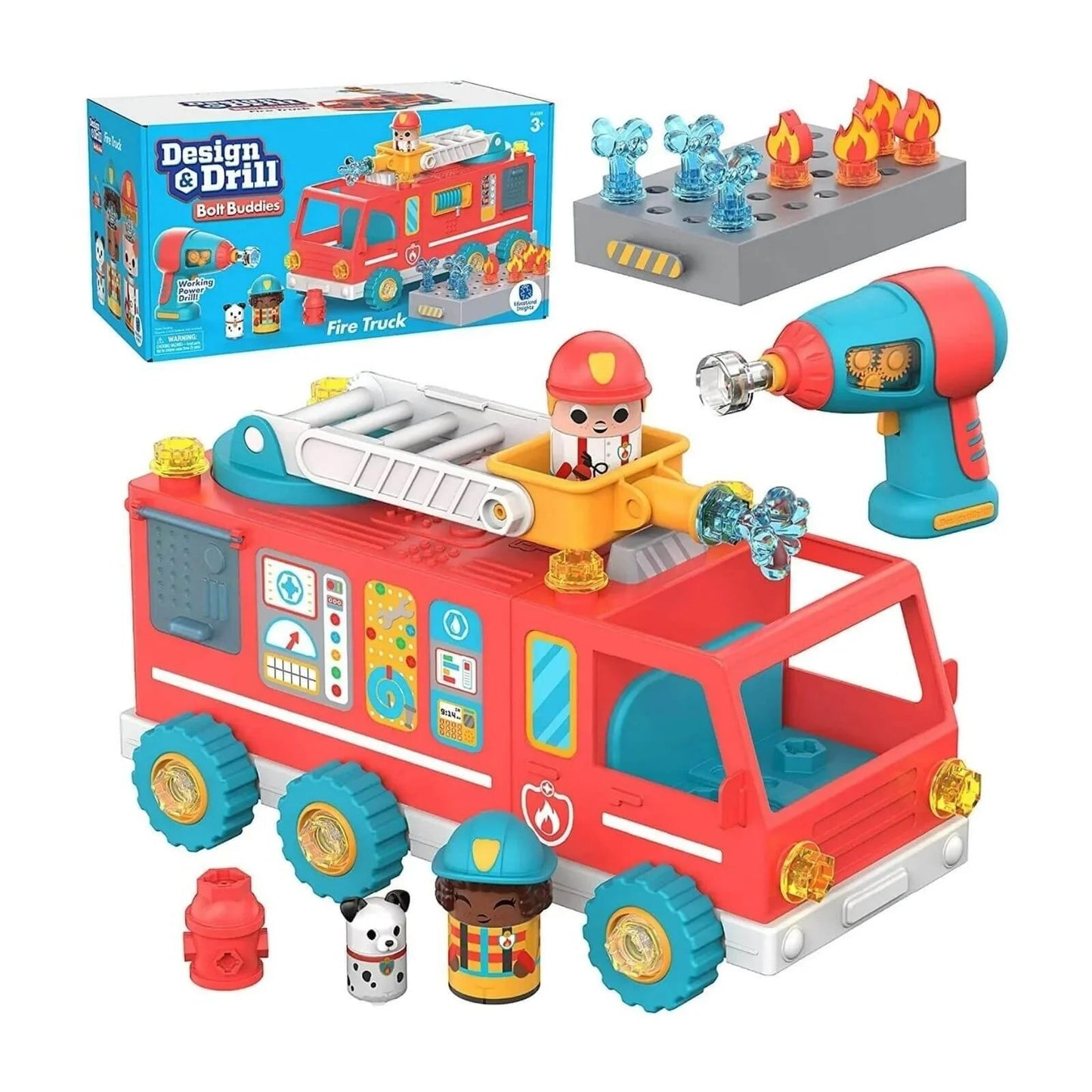 Design&Drill Bolt Buddies Fire Truck - mezetto ebebek ebebek