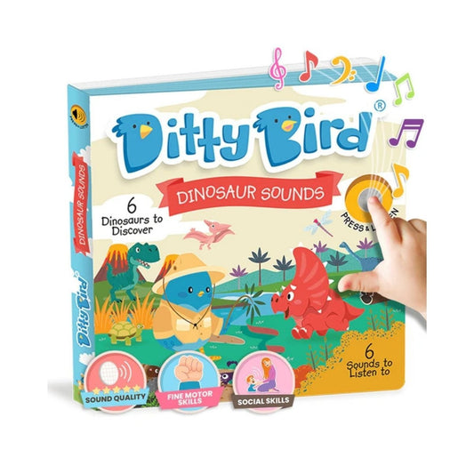 Ditty Bird Dinosaur Sounds Book - mezetto ebebek ebebek