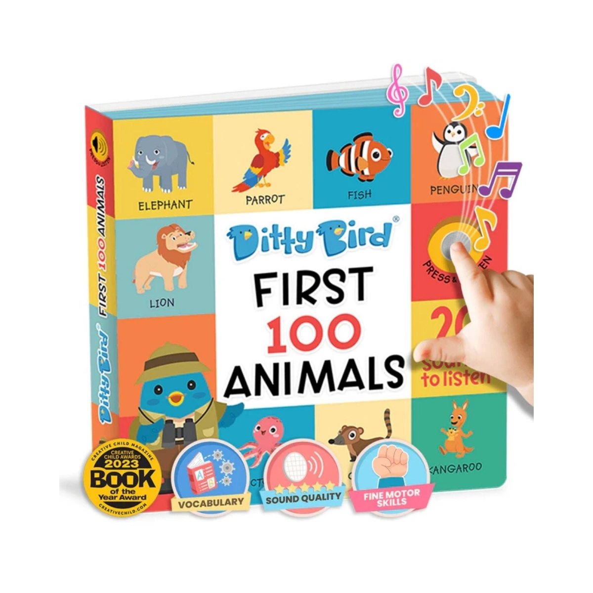 Ditty Bird First 100 Animals Book - mezetto ebebek ebebek