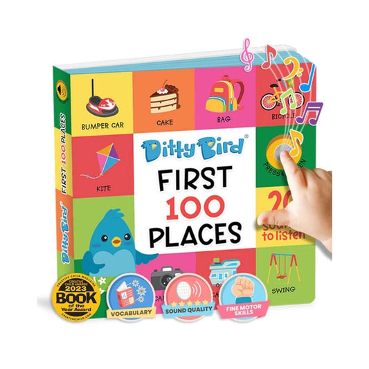Ditty Bird First 100 Places Book - mezetto ebebek ebebek