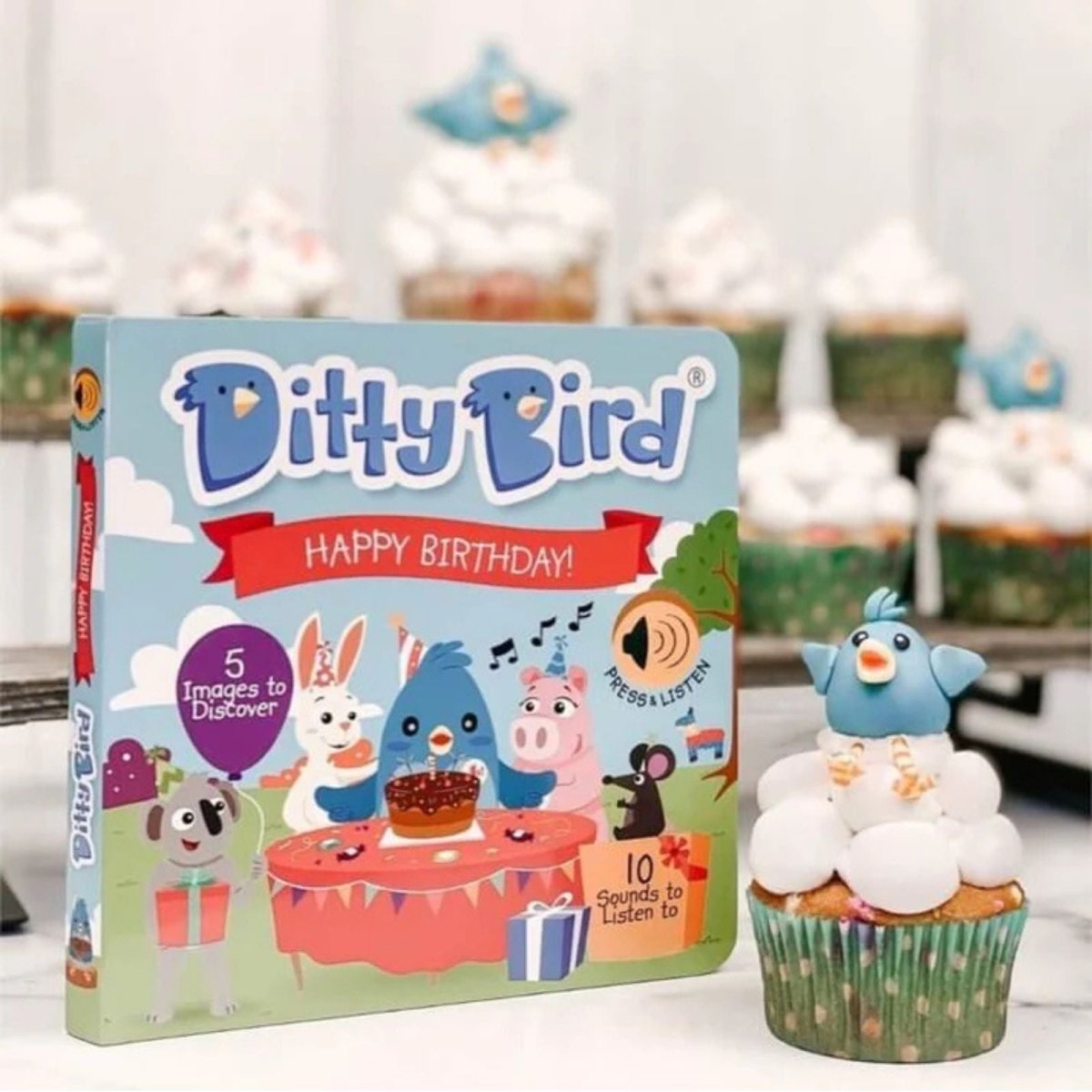 Ditty Bird Happy Birthday Book - mezetto ebebek ebebek