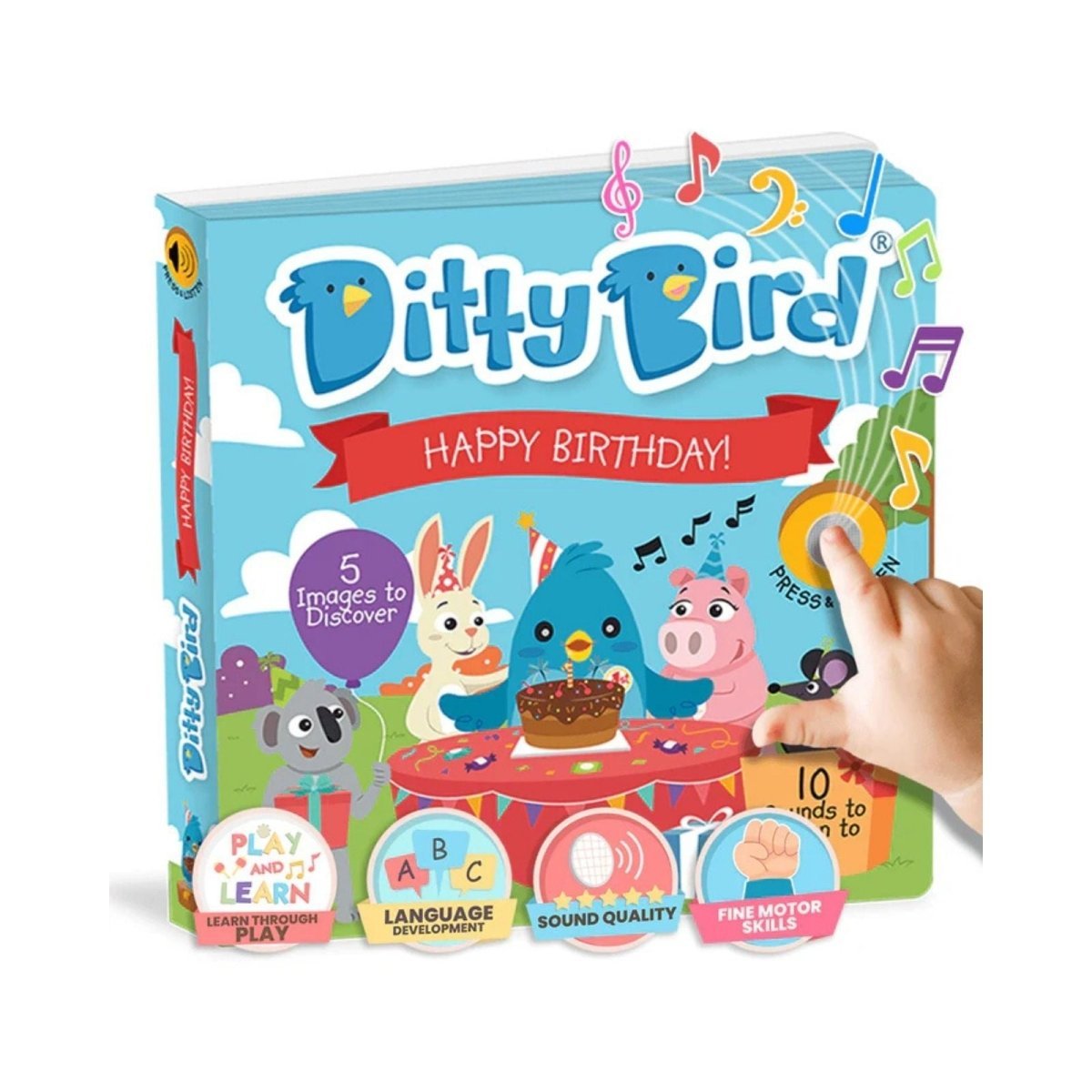 Ditty Bird Happy Birthday Book - mezetto ebebek ebebek