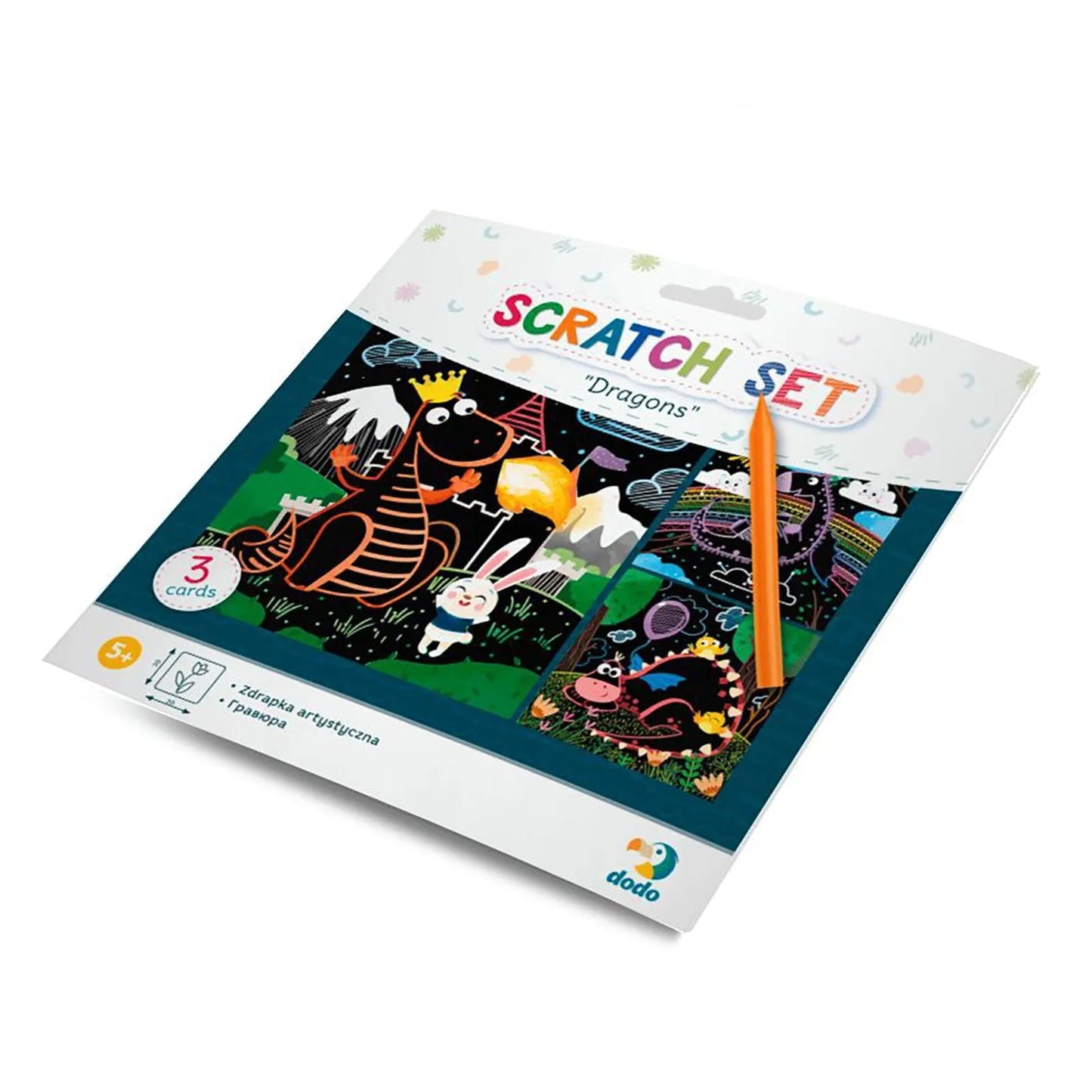 Dodo Scratch Set Dragons - mezetto ebebek ebebek