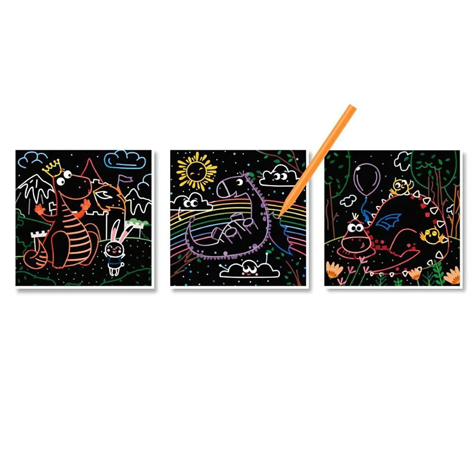 Dodo Scratch Set Dragons - mezetto ebebek ebebek