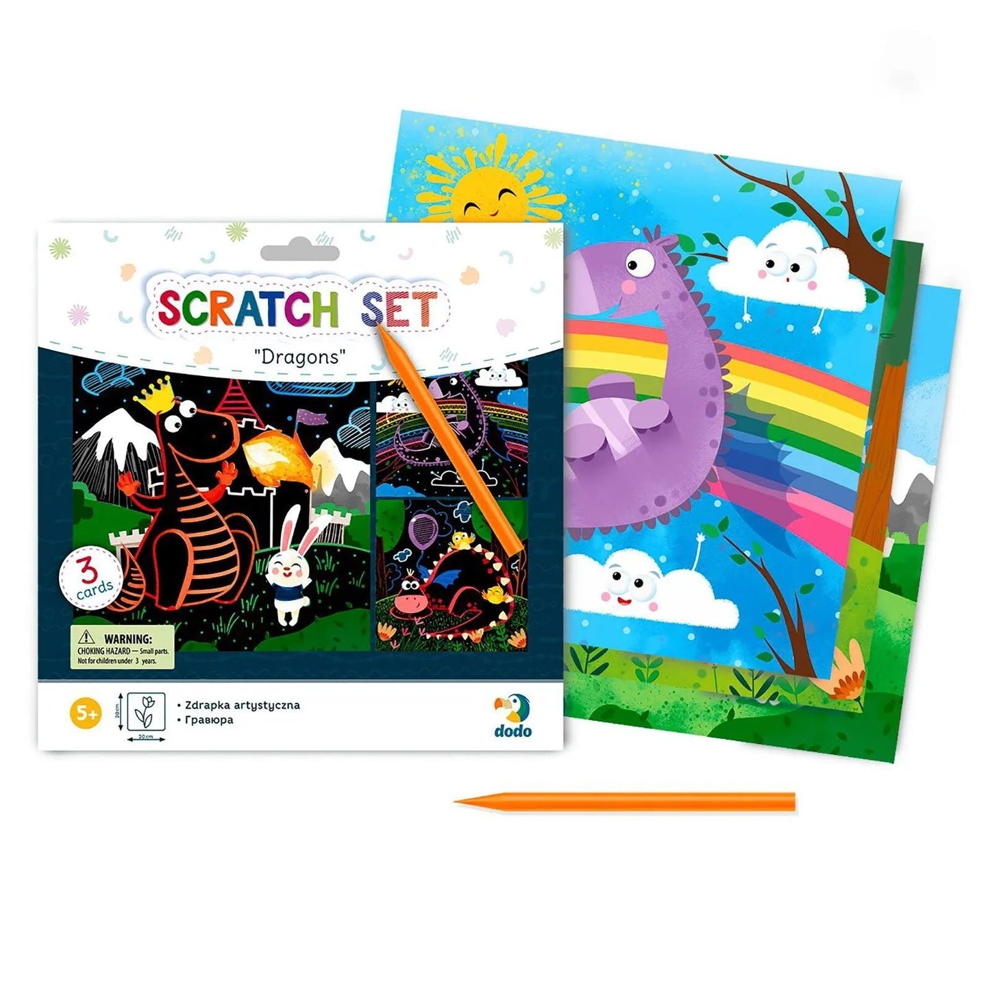 Dodo Scratch Set Dragons - mezetto ebebek ebebek