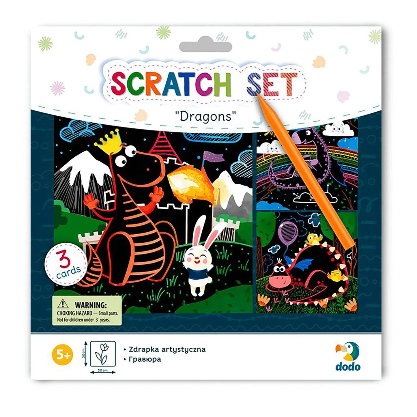 Dodo Scratch Set Dragons - mezetto ebebek ebebek