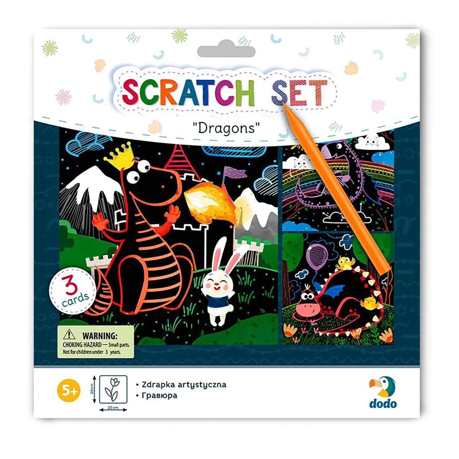 Dodo Scratch Set Dragons - mezetto ebebek ebebek