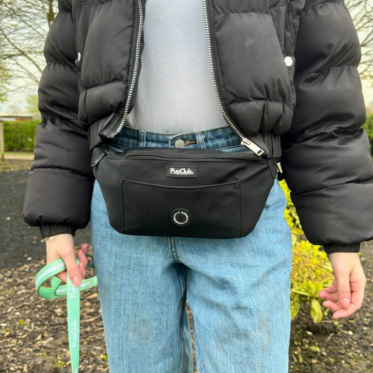 Dog Walking Bum Bag - Black - mezetto PupClub Couture PupClub Couture