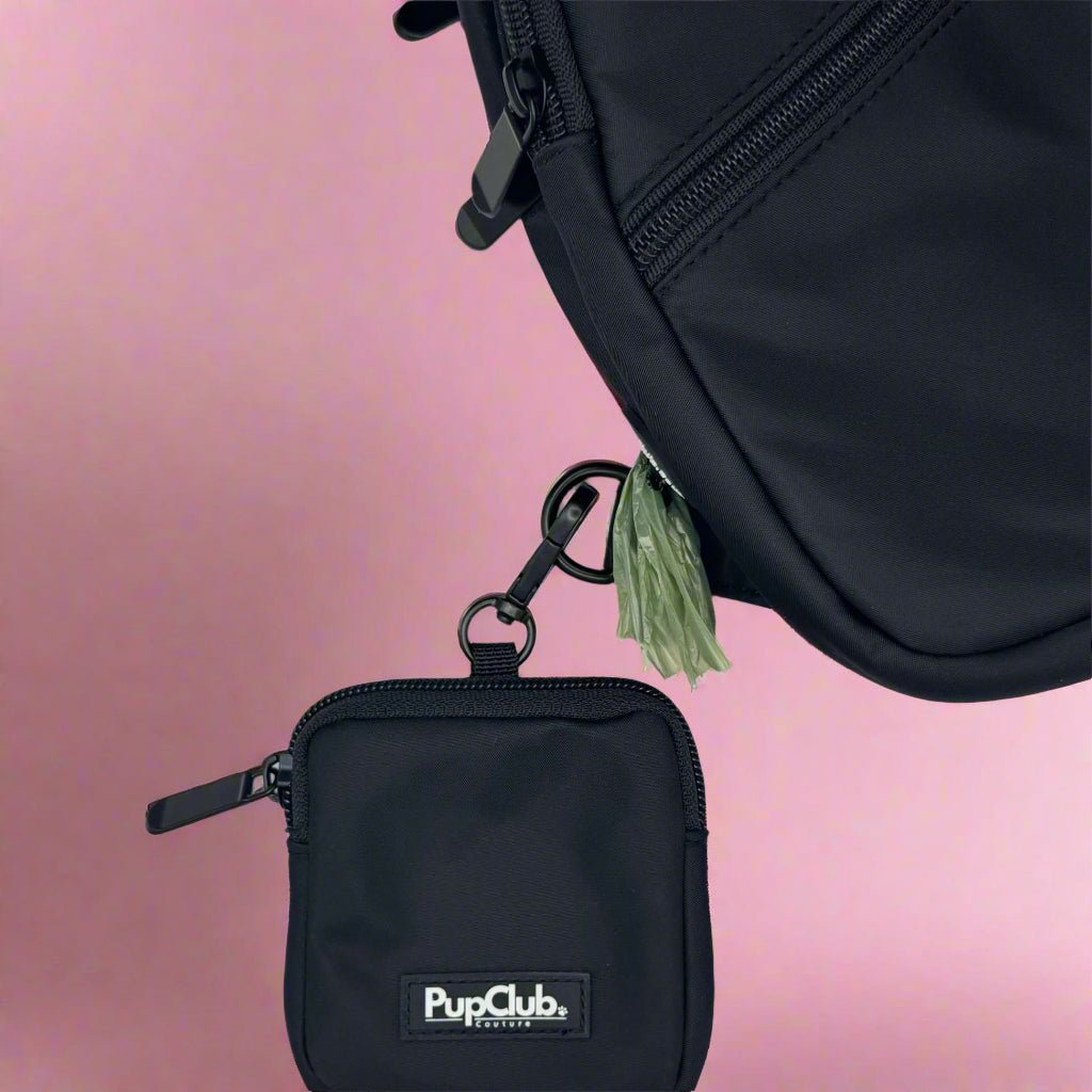 Dog Walking Sling Backpack - Black - mezetto PupClub Couture PupClub Couture