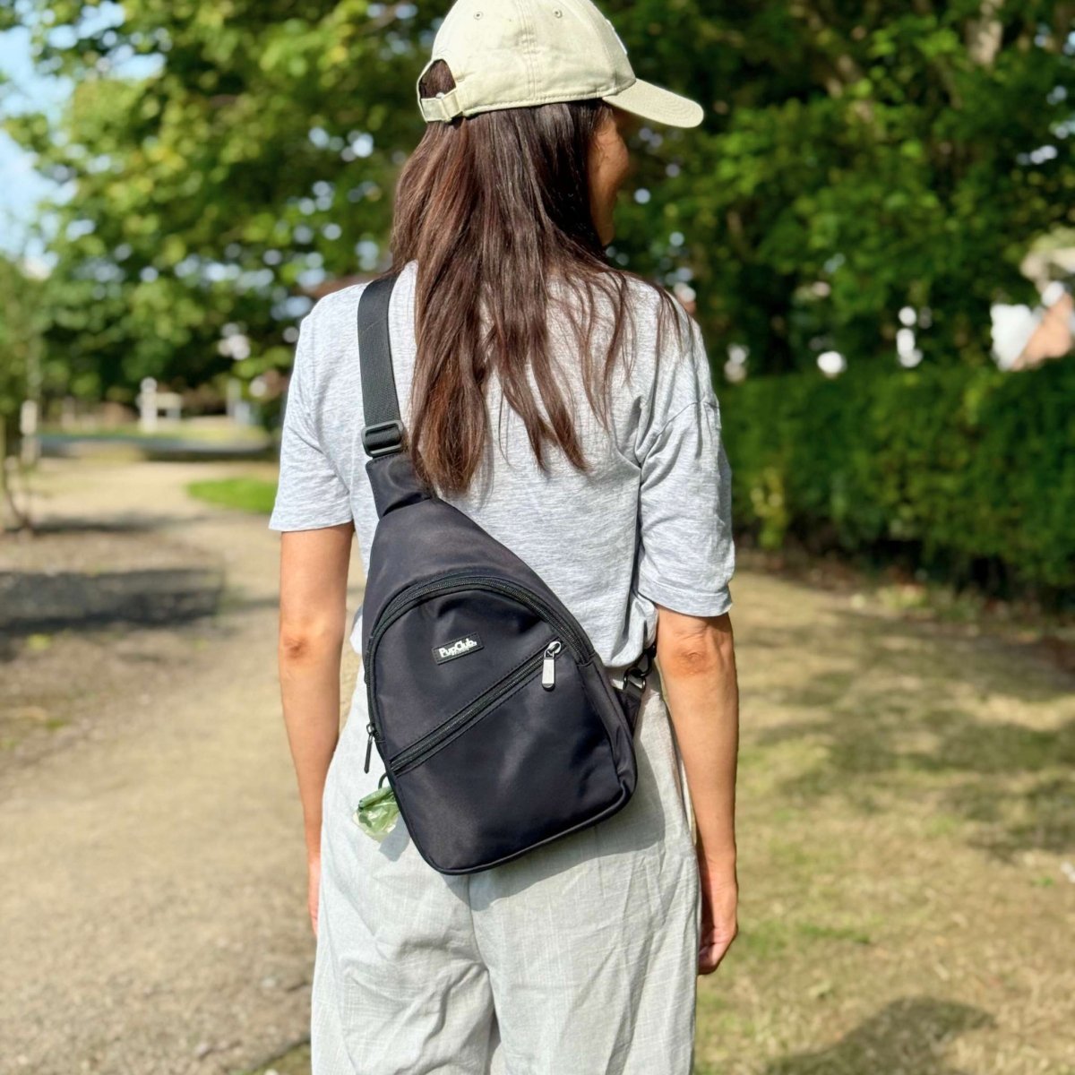 Dog Walking Sling Backpack - Black - mezetto PupClub Couture PupClub Couture