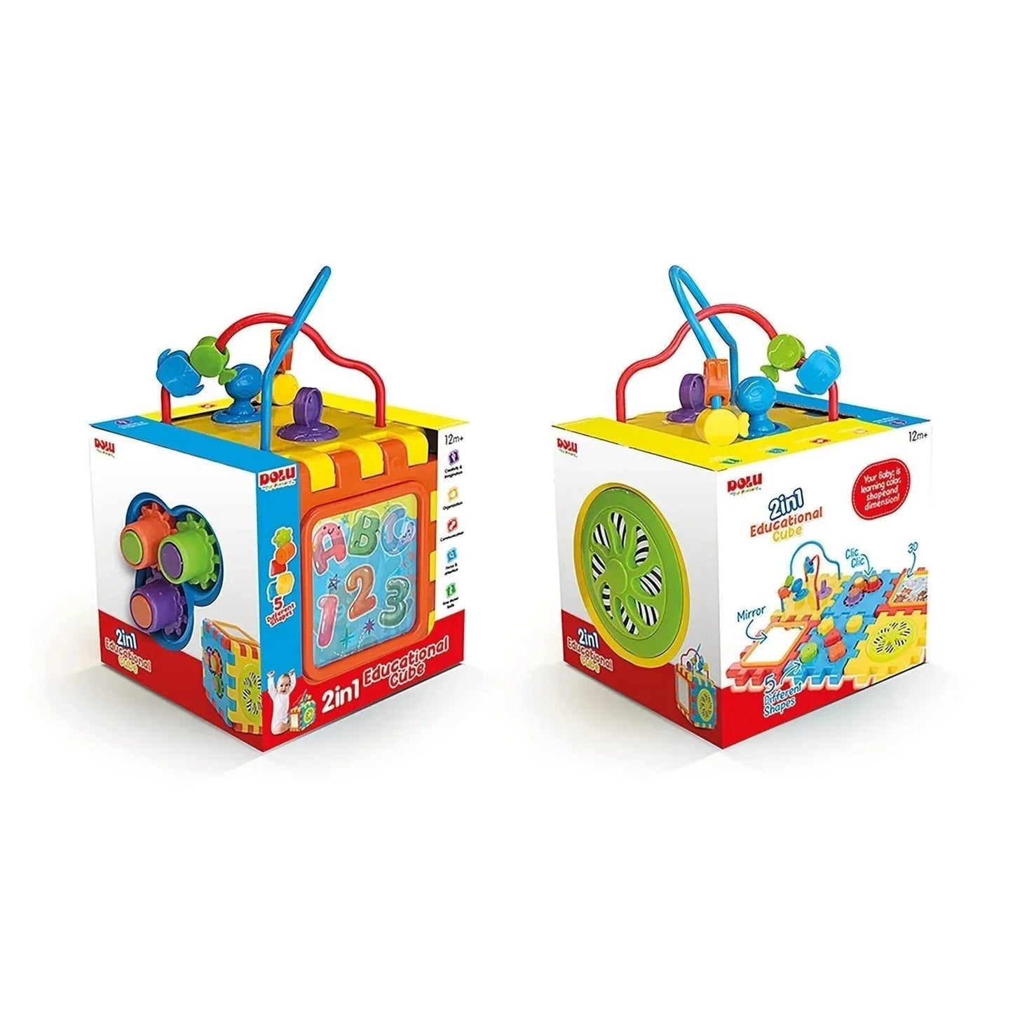 Dolu 2 - in - 1 Educational Cube And Puzzle - mezetto ebebek ebebek