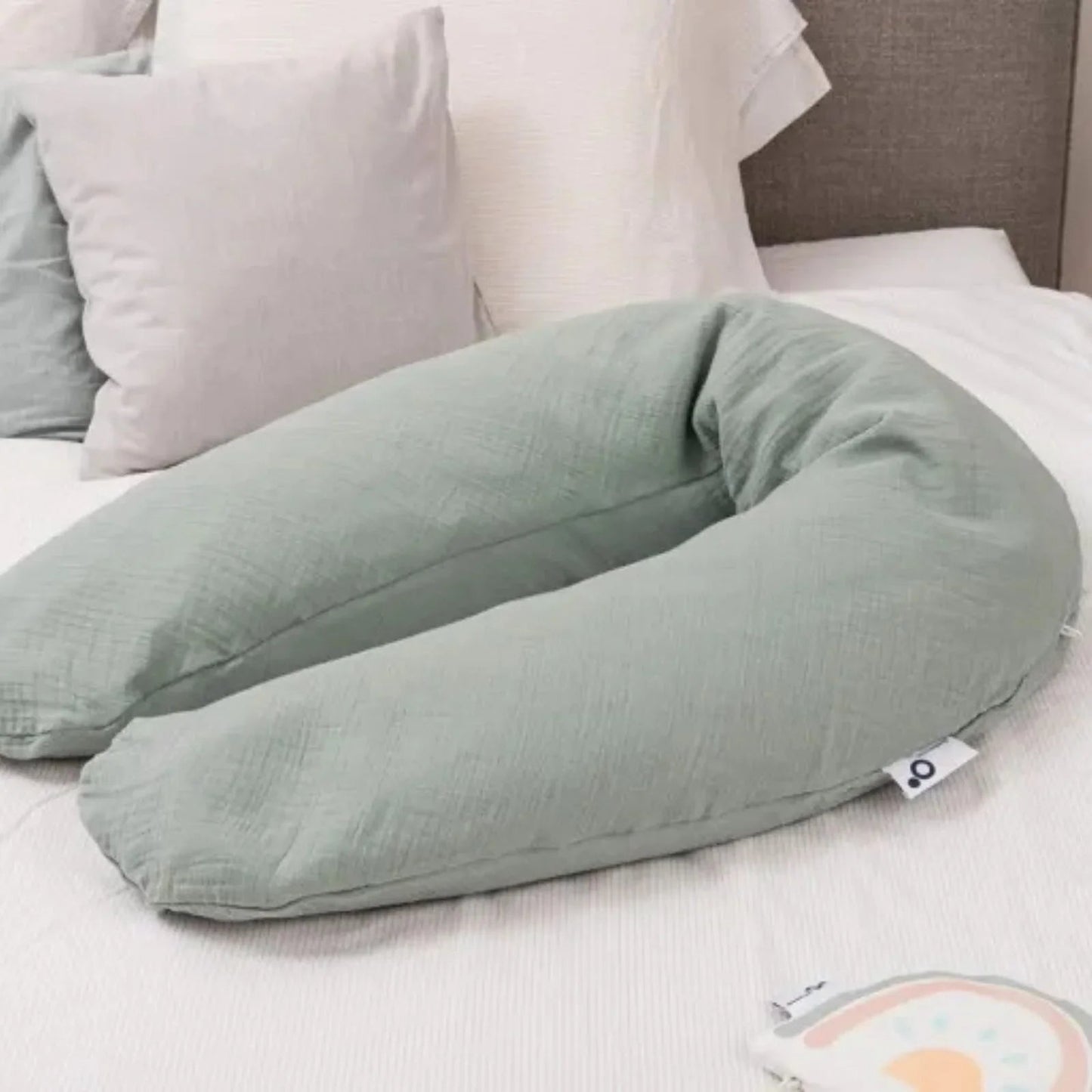 Doomoo Comfy Big Muslin Maternity Pillow - Green - mezetto ebebek ebebek