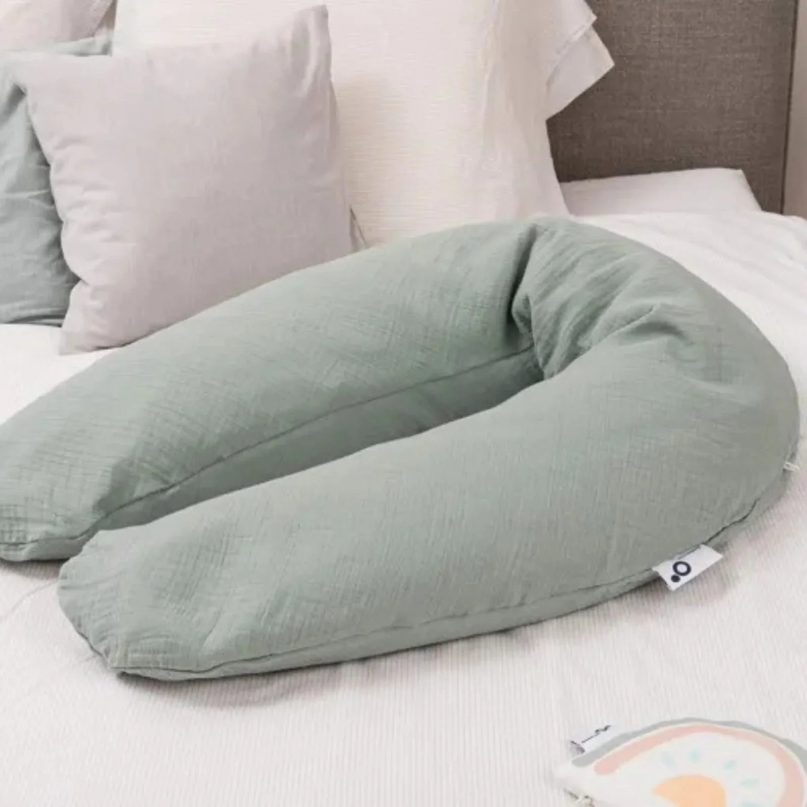 Doomoo Comfy Big Muslin Maternity Pillow - Green - mezetto ebebek ebebek