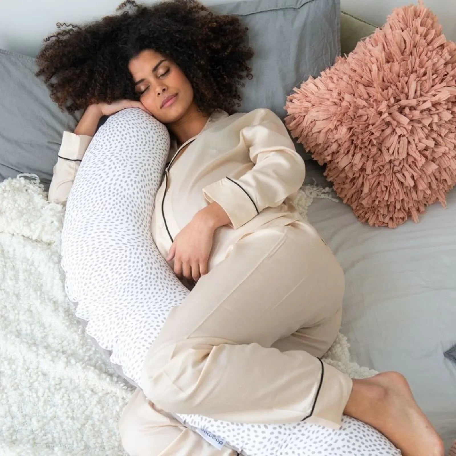 Doomoo Nursing Pillow Buddy - Risotto Taupe - mezetto ebebek ebebek