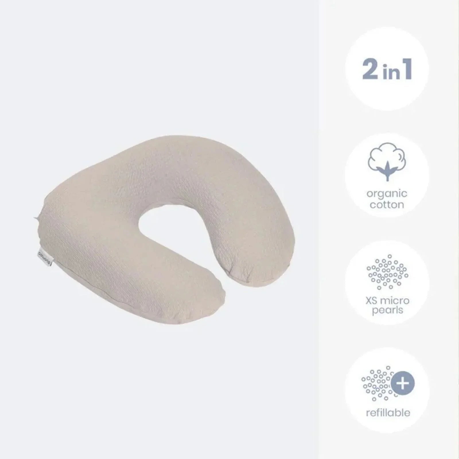 Doomoo Softy Muslin Nursing Pillow - Jersey Sand - mezetto ebebek ebebek