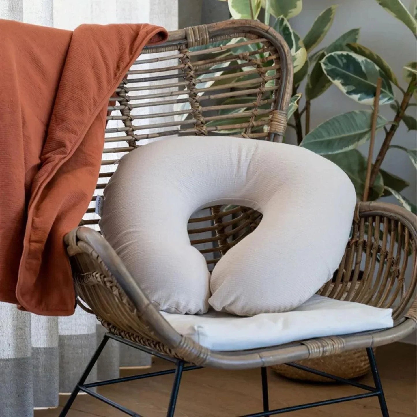 Doomoo Softy Muslin Nursing Pillow - Jersey Sand - mezetto ebebek ebebek