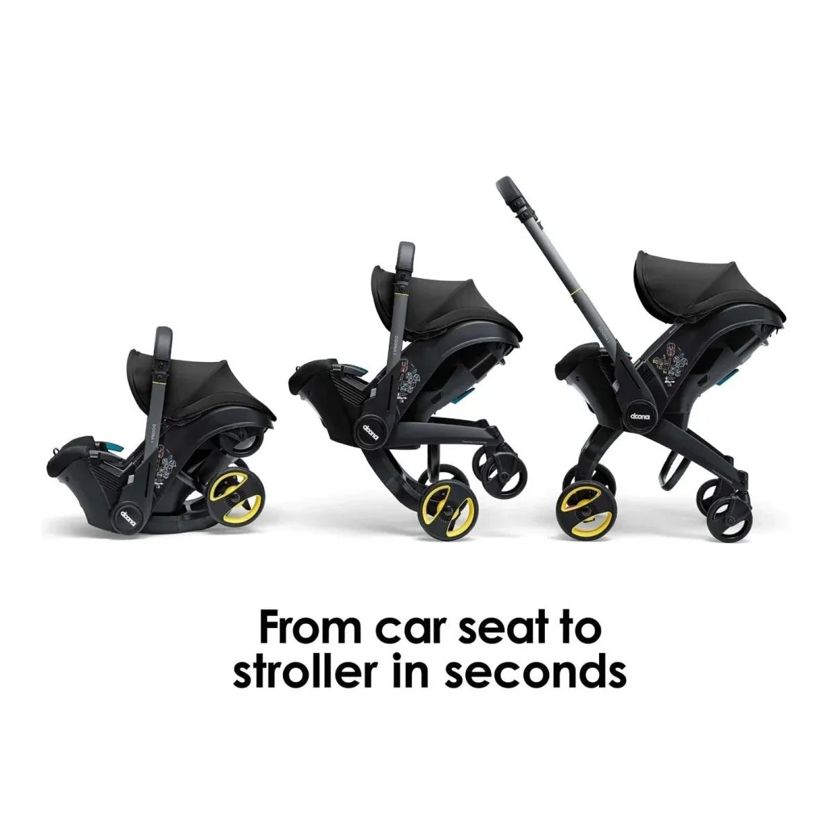 Doona i Infant Car Seat & Stroller - Nitro Black - mezetto ebebek ebebek