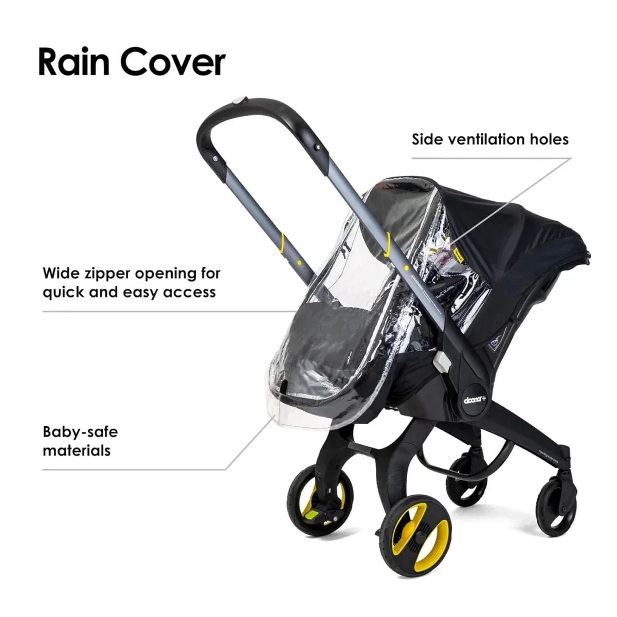 Doona Raincover - Black - mezetto ebebek ebebek