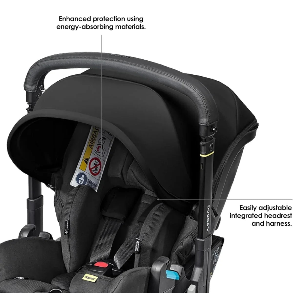 Doona X Infant Car Seat & Stroller - Nitro Black - mezetto ebebek ebebek