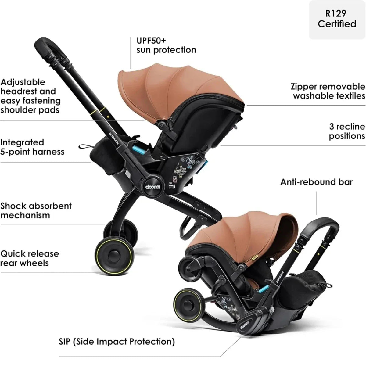 Doona X Infant Car Seat & Stroller - Terracota - mezetto ebebek ebebek