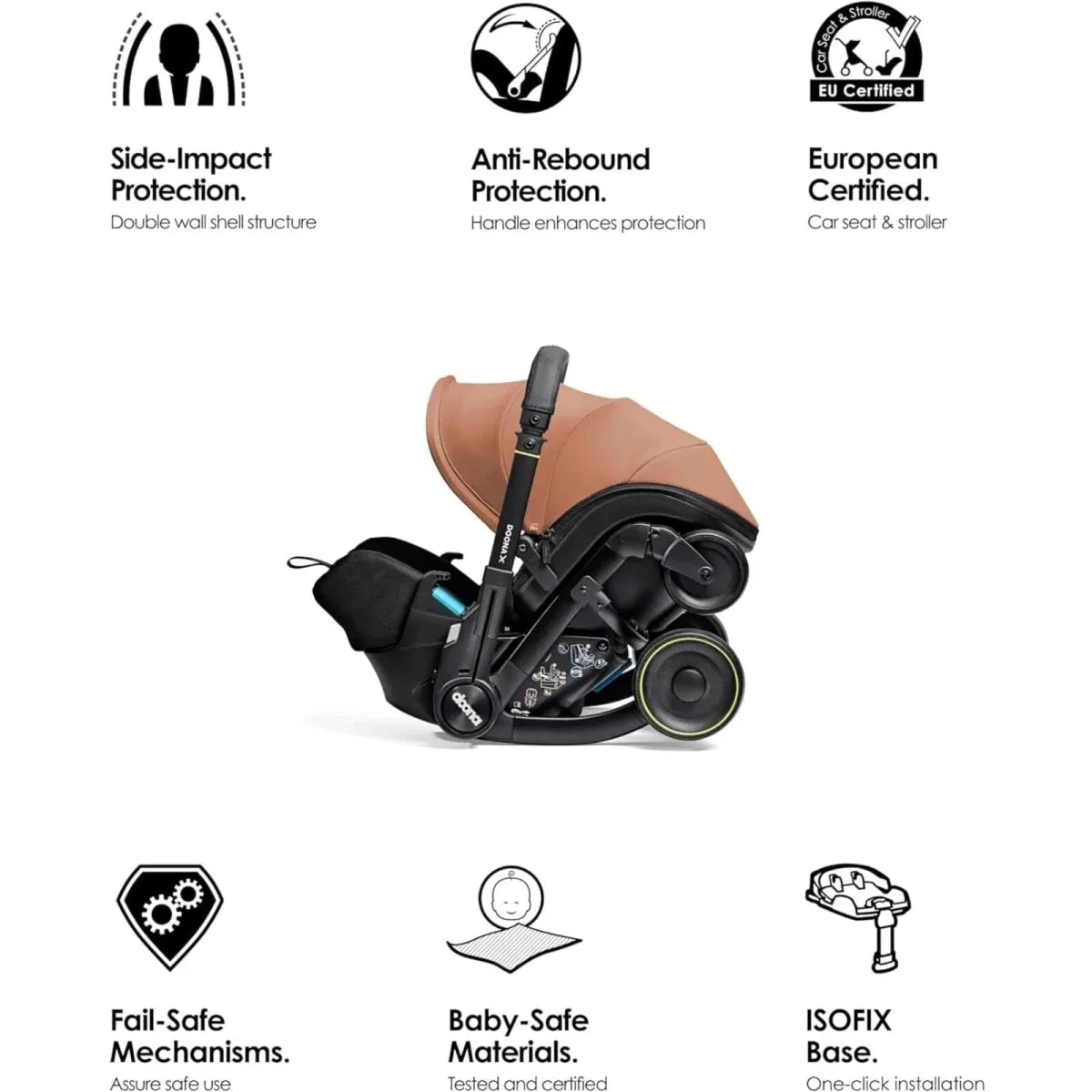 Doona X Infant Car Seat & Stroller - Terracota - mezetto ebebek ebebek