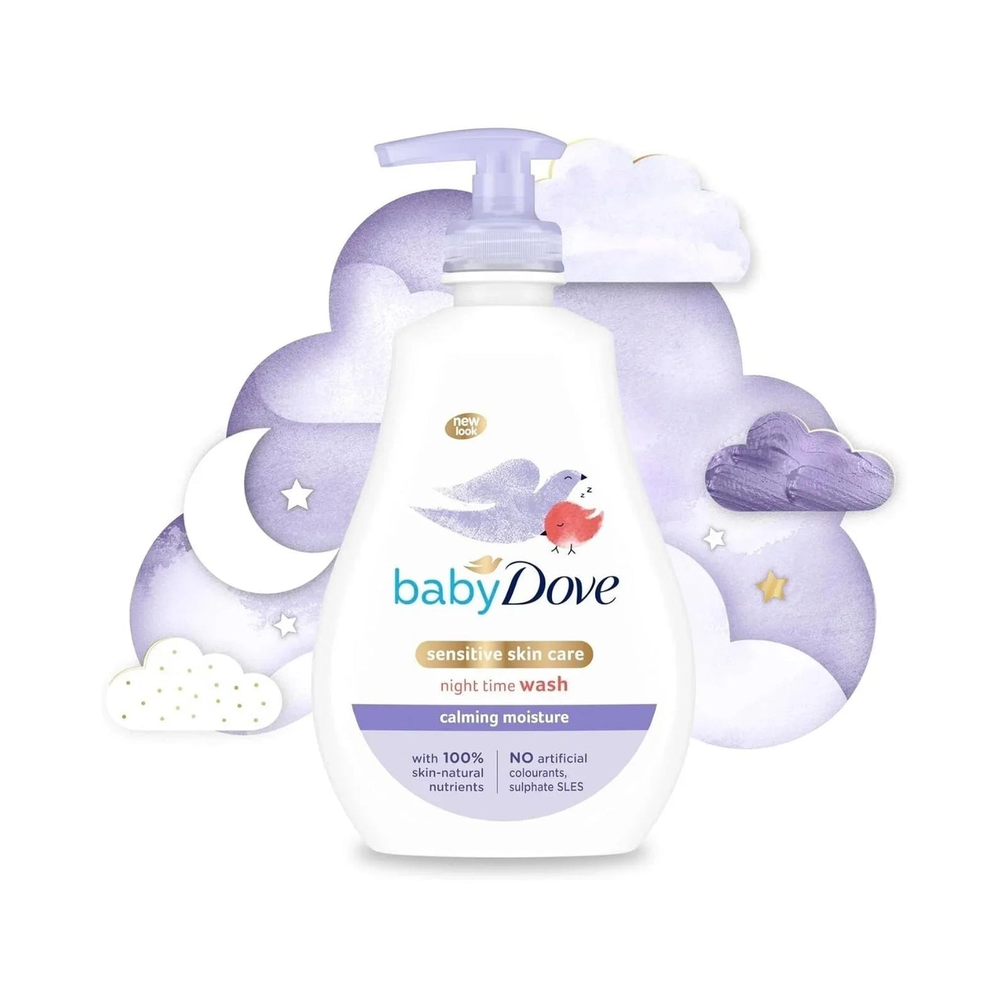 Dove Baby Calming Moisture Night Time Sensitive Wash 400ml - mezetto ebebek ebebek