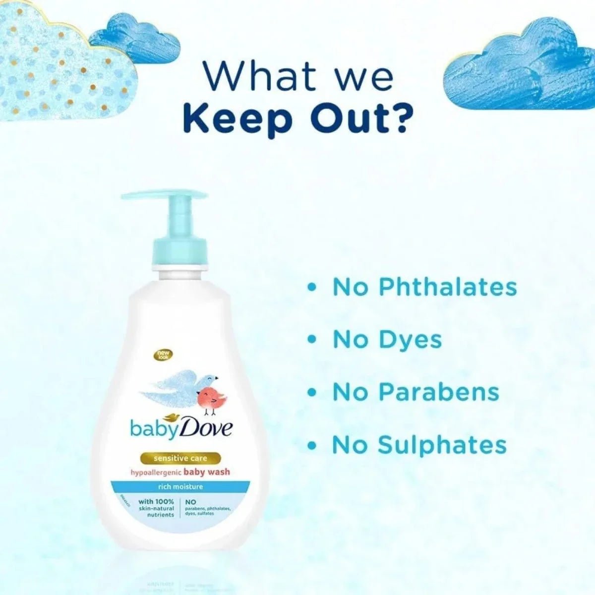 Dove Baby Head to Toe Sensitive Wash 200ml - mezetto ebebek ebebek