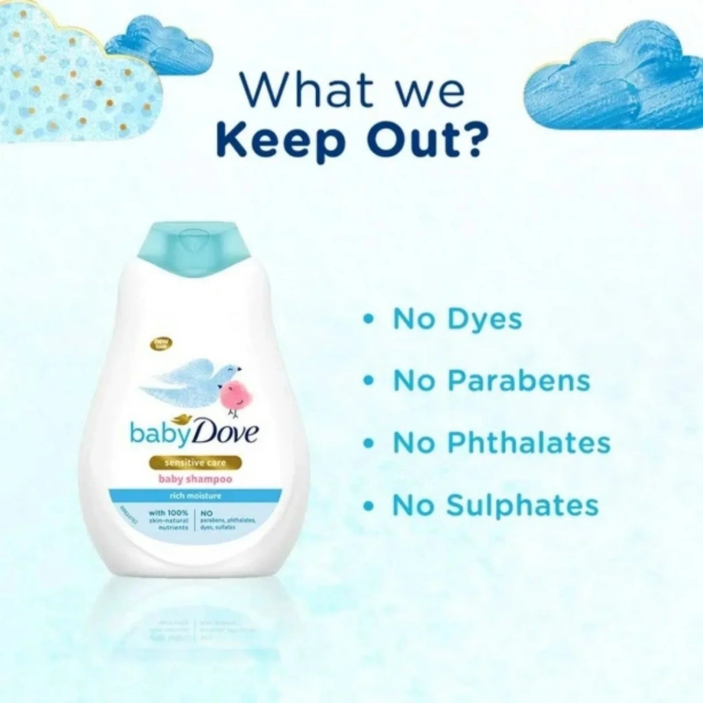 Dove Baby Rich Moisture Baby Shampoo 400ml - mezetto ebebek ebebek