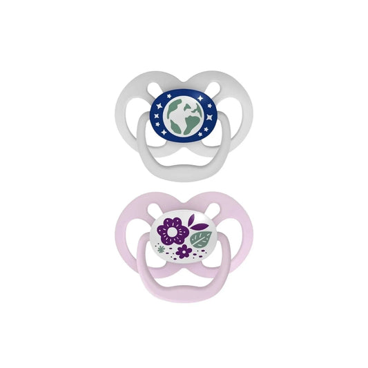 Dr. Brown's Advantage Glow in the Dark Soother 6 - 18 months Assorted - Pink - mezetto ebebek ebebek