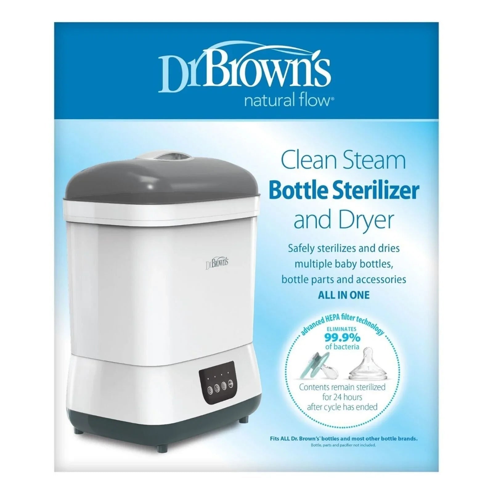 Dr. Brown's Clean Steam Bottle Steriliser & Dryer - mezetto ebebek ebebek