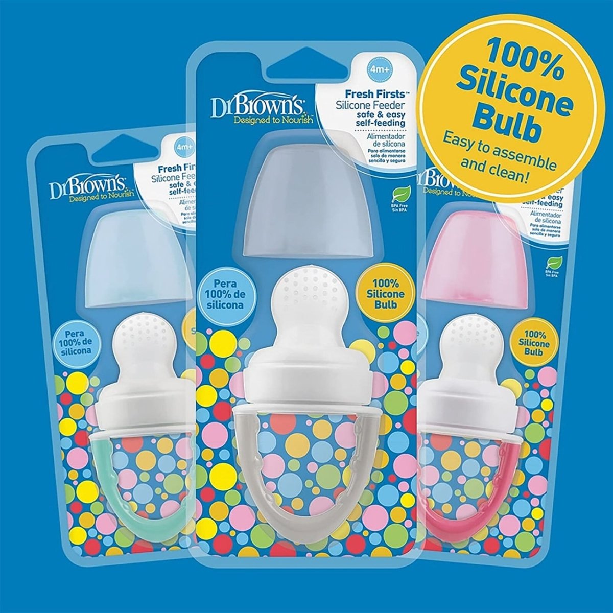 Dr. Brown's Fresh Firsts Silicone Feeder Pack of 2 - mezetto ebebek ebebek