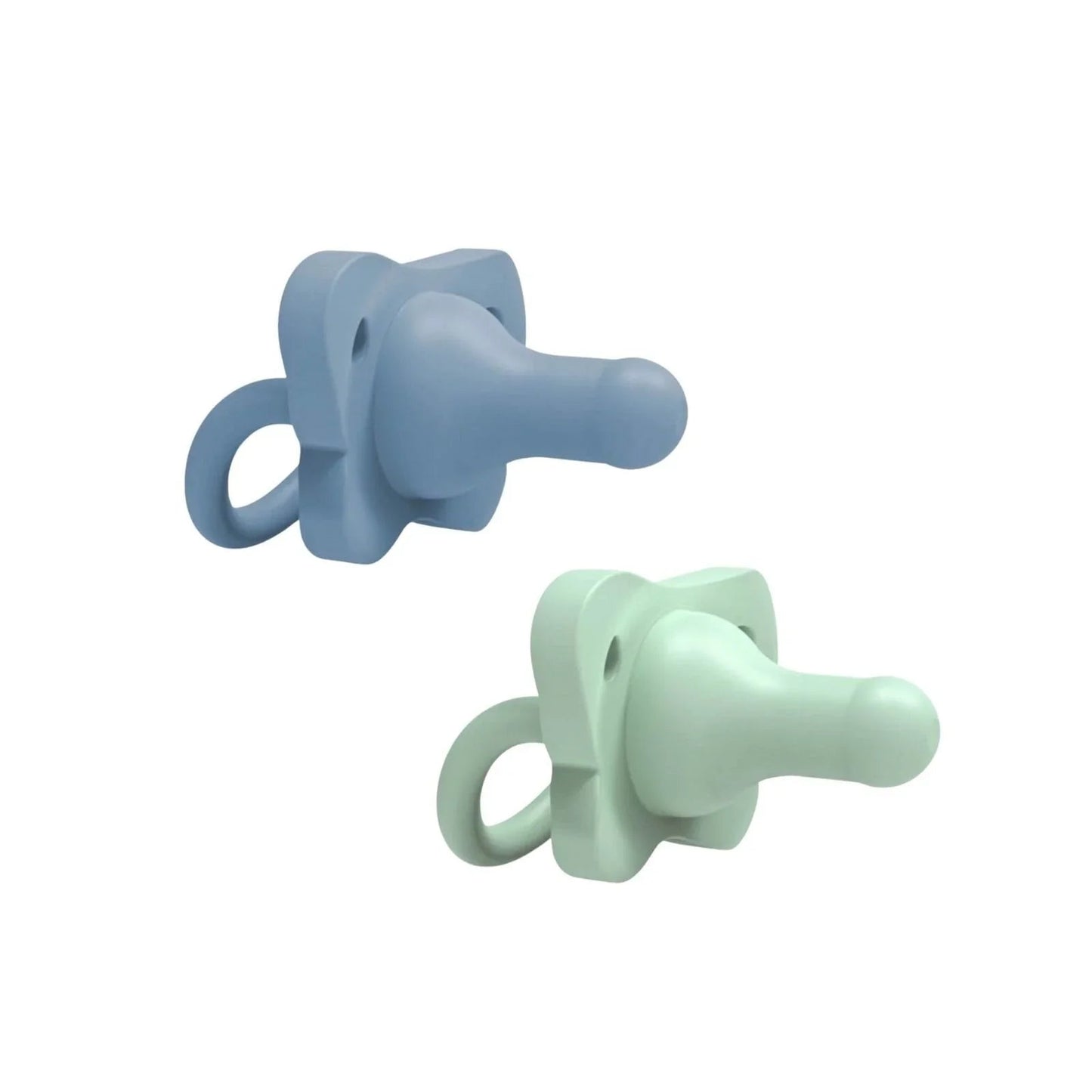 Dr. Brown's One Piece Silicone Soother 0+ months Pack of 2 - Blue - mezetto ebebek ebebek