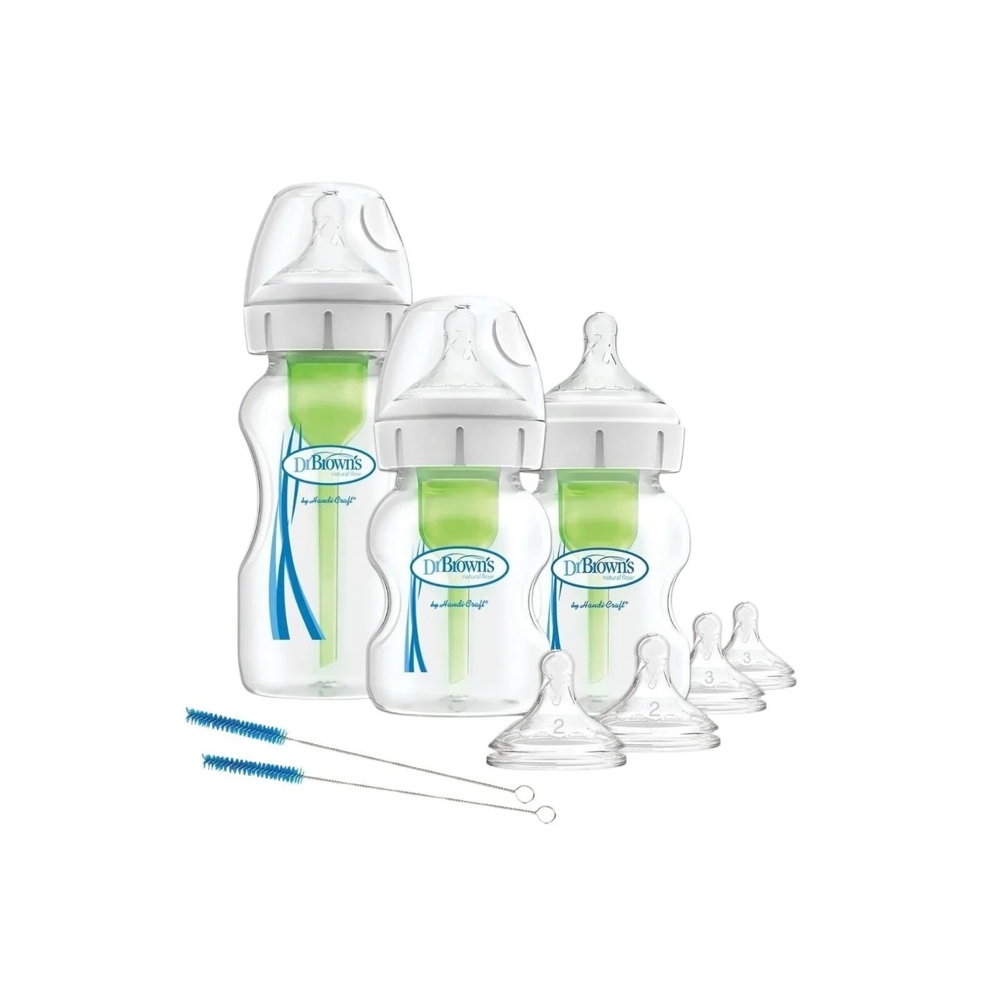 Dr. Brown's Options+ Anti - Colic Baby Bottle Wide Neck Starter Kit - mezetto ebebek ebebek