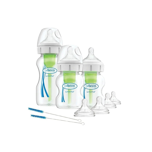 Dr. Brown's Options+ Anti - Colic Baby Bottle Wide Neck Starter Kit - mezetto ebebek ebebek
