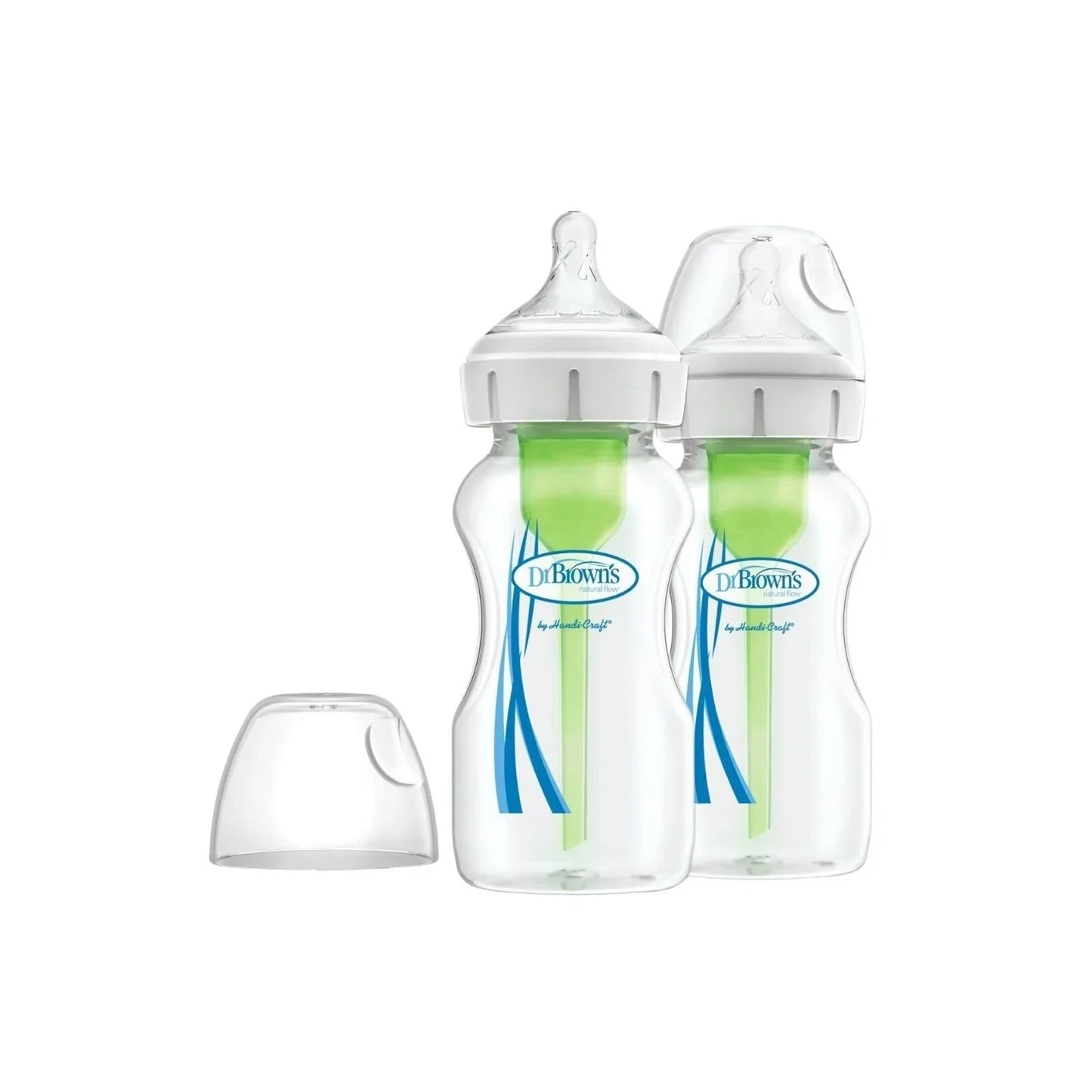Dr. Brown's Options+ Anti - Colic Wide Neck Baby Bottle 270 ml 2 pcs - mezetto ebebek ebebek