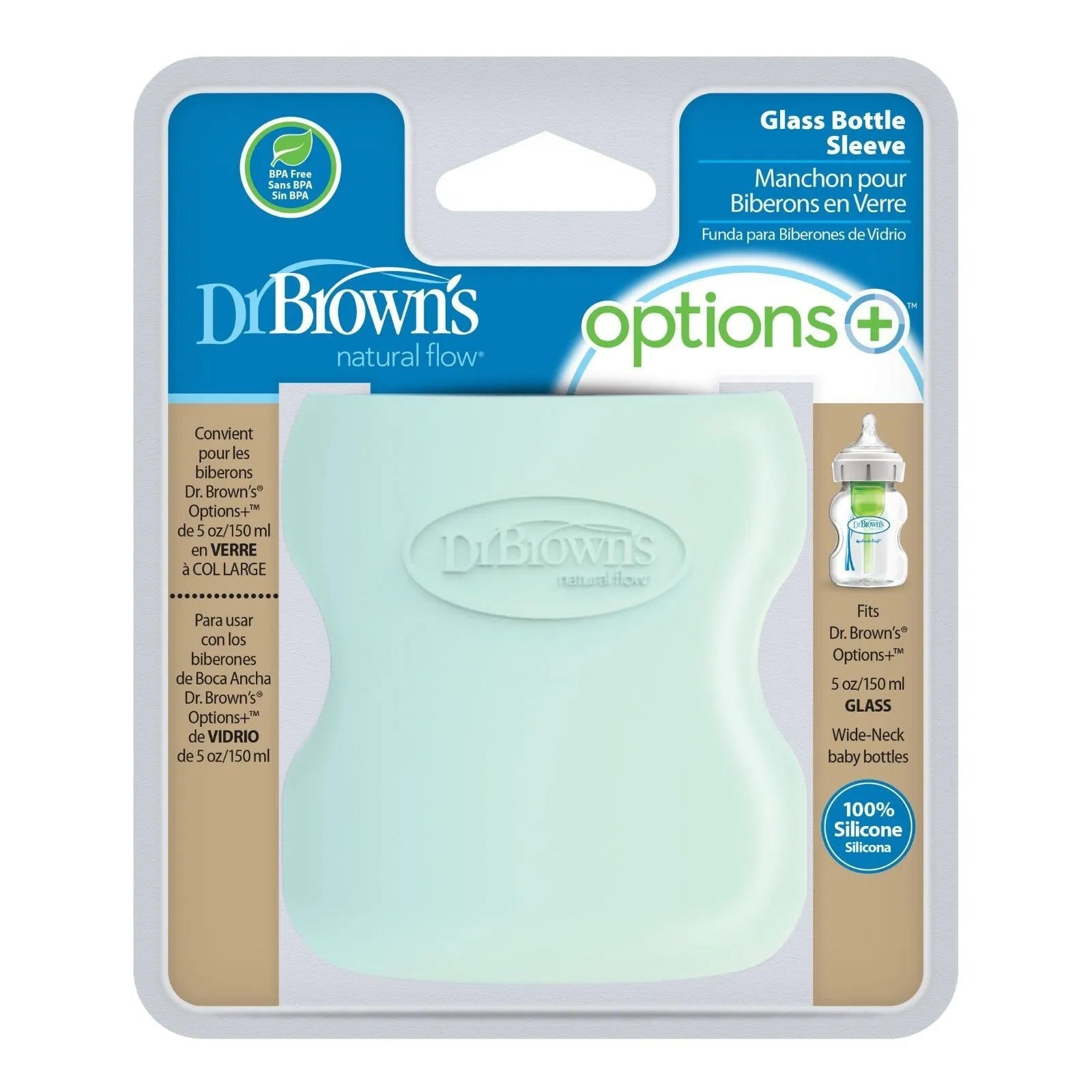 Dr. Brown's Options Glass Bottle Sleeve 150ml - mezetto ebebek ebebek