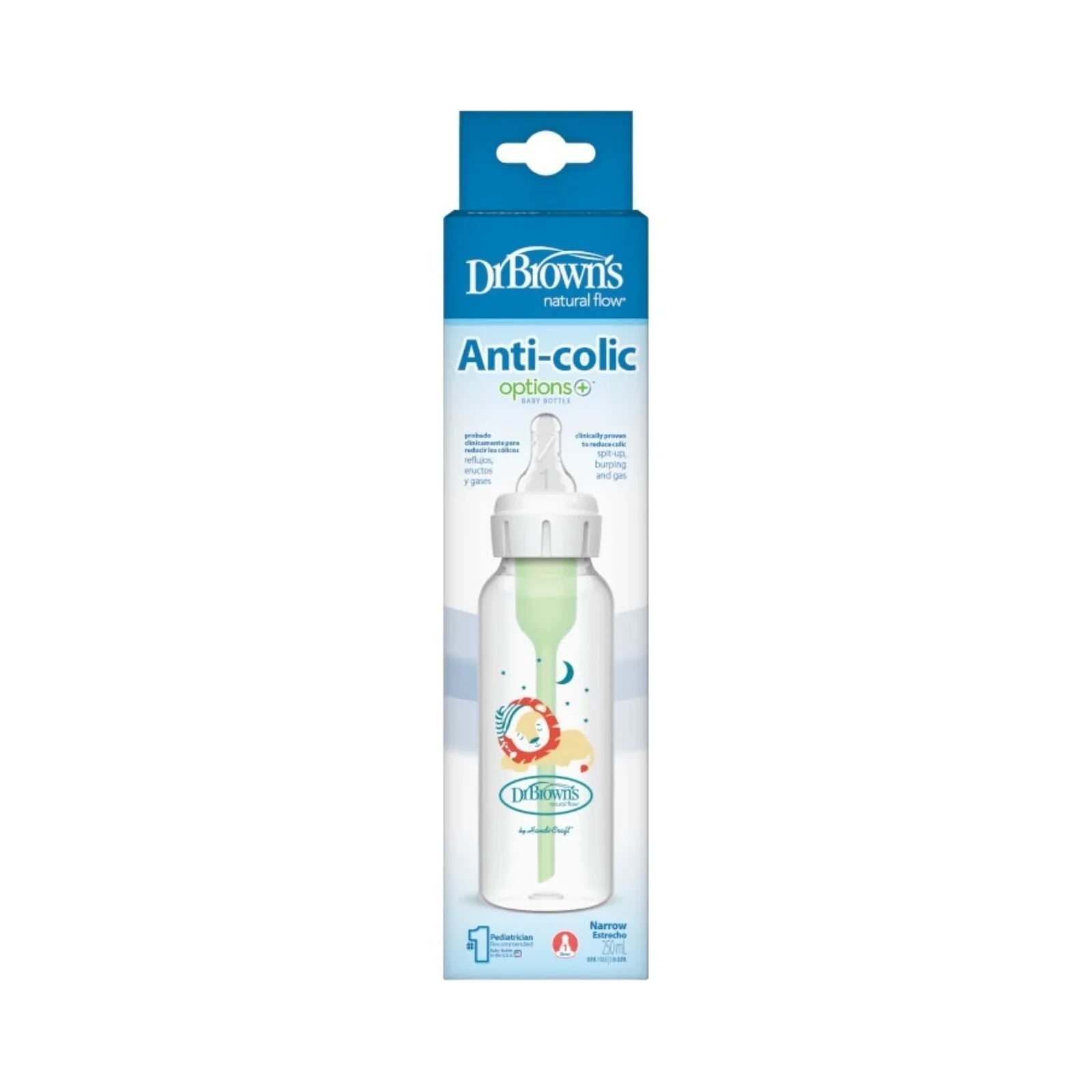 Dr. Brown's Options+ Narrow Neck Anti - Colic Bottle 0+ months 250ml - mezetto ebebek ebebek
