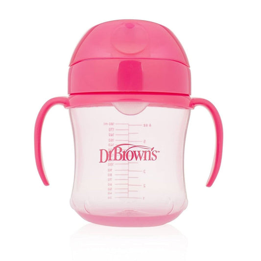 Dr. Brown's Soft Mouth Transition Cup 180ml - Pink - mezetto ebebek ebebek