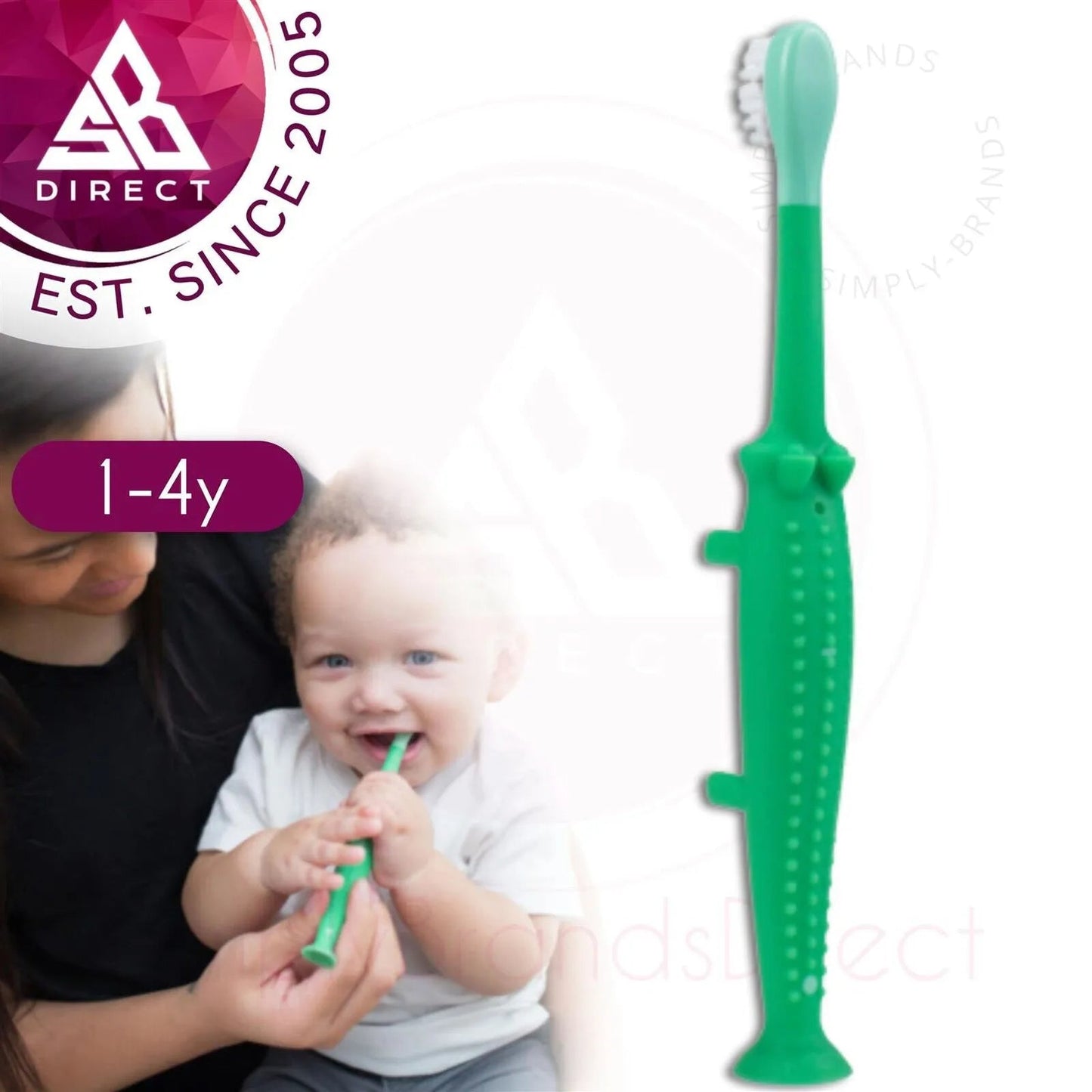 Dr. Brown's Toddler Toothbrush Crocodile 1 - 4 years - mezetto ebebek ebebek