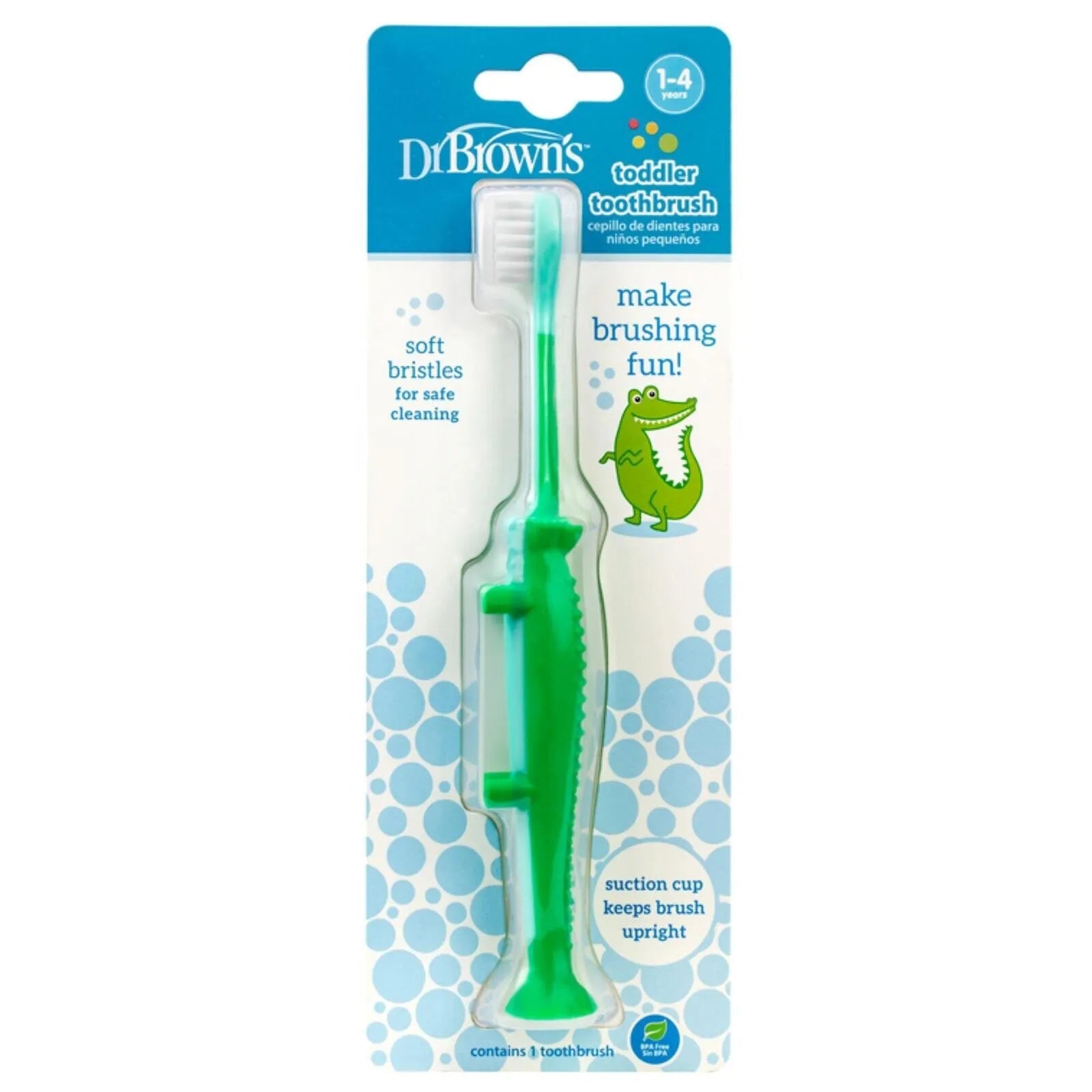 Dr. Brown's Toddler Toothbrush Crocodile 1 - 4 years - mezetto ebebek ebebek