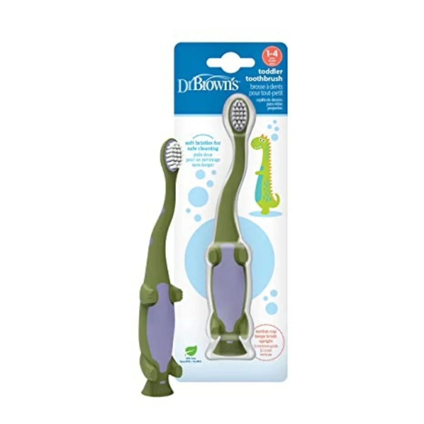 Dr. Brown's Toddler Toothbrush Dinosaur 1 - 4 years - mezetto ebebek ebebek