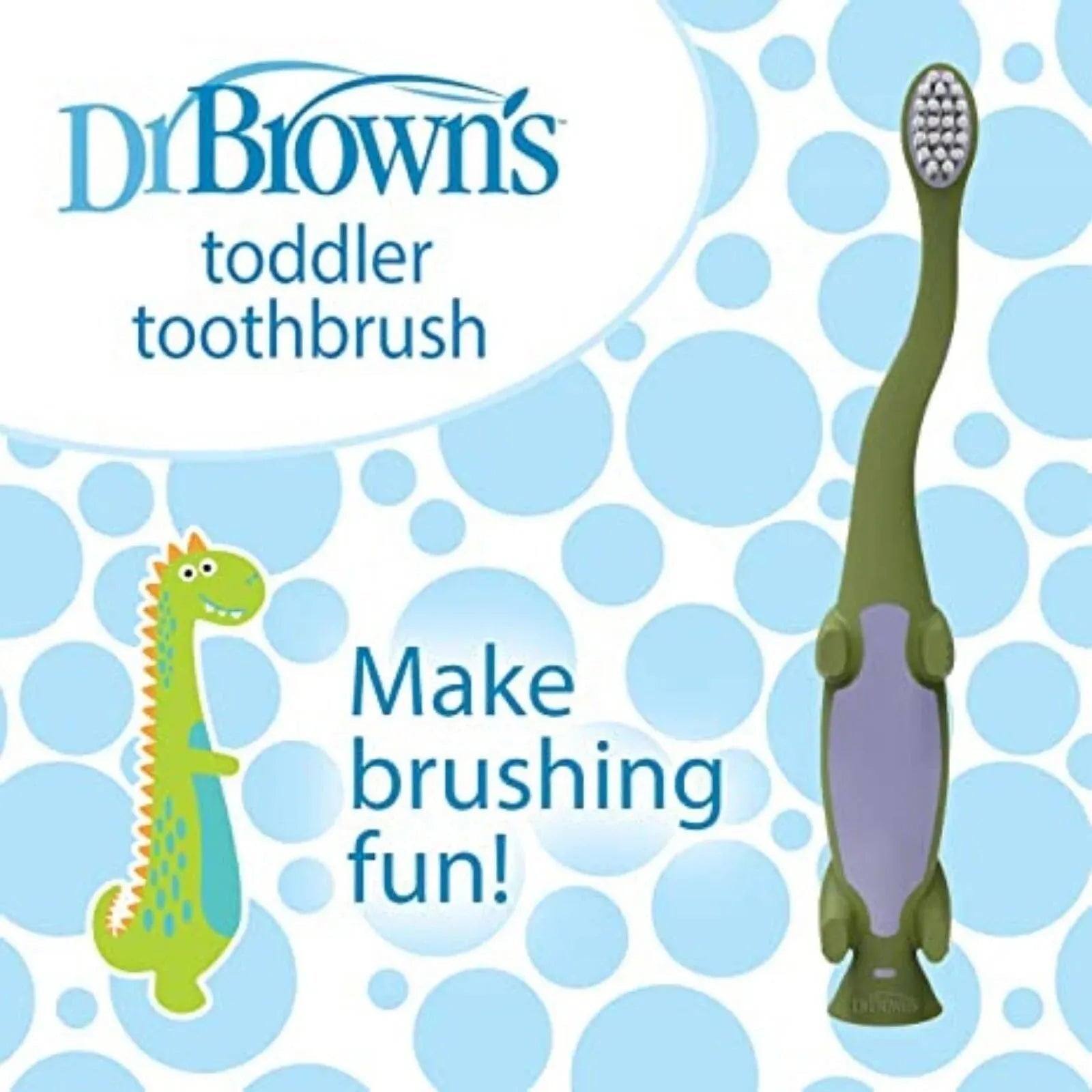 Dr. Brown's Toddler Toothbrush Dinosaur 1 - 4 years - mezetto ebebek ebebek
