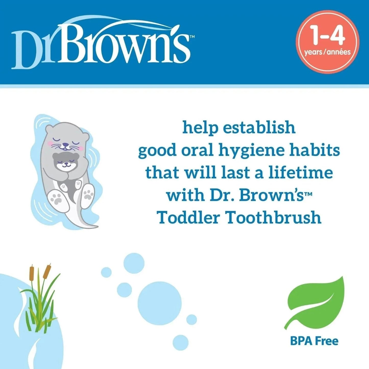 Dr. Brown's Toddler Toothbrush Otter 1 - 4 years - mezetto ebebek ebebek