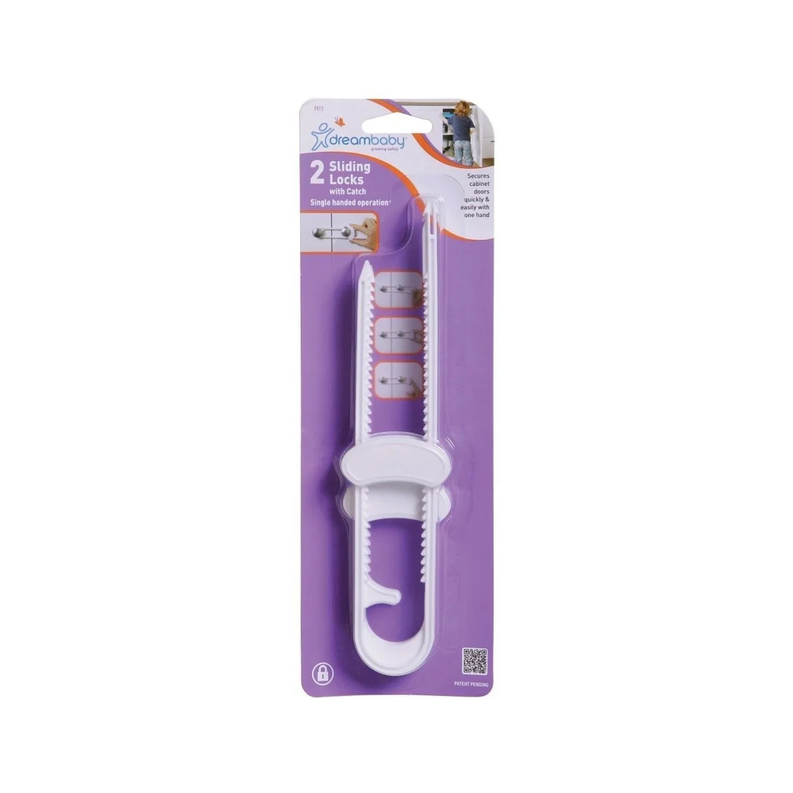 Dreambaby Sliding Cabinet Lock - White - mezetto ebebek ebebek