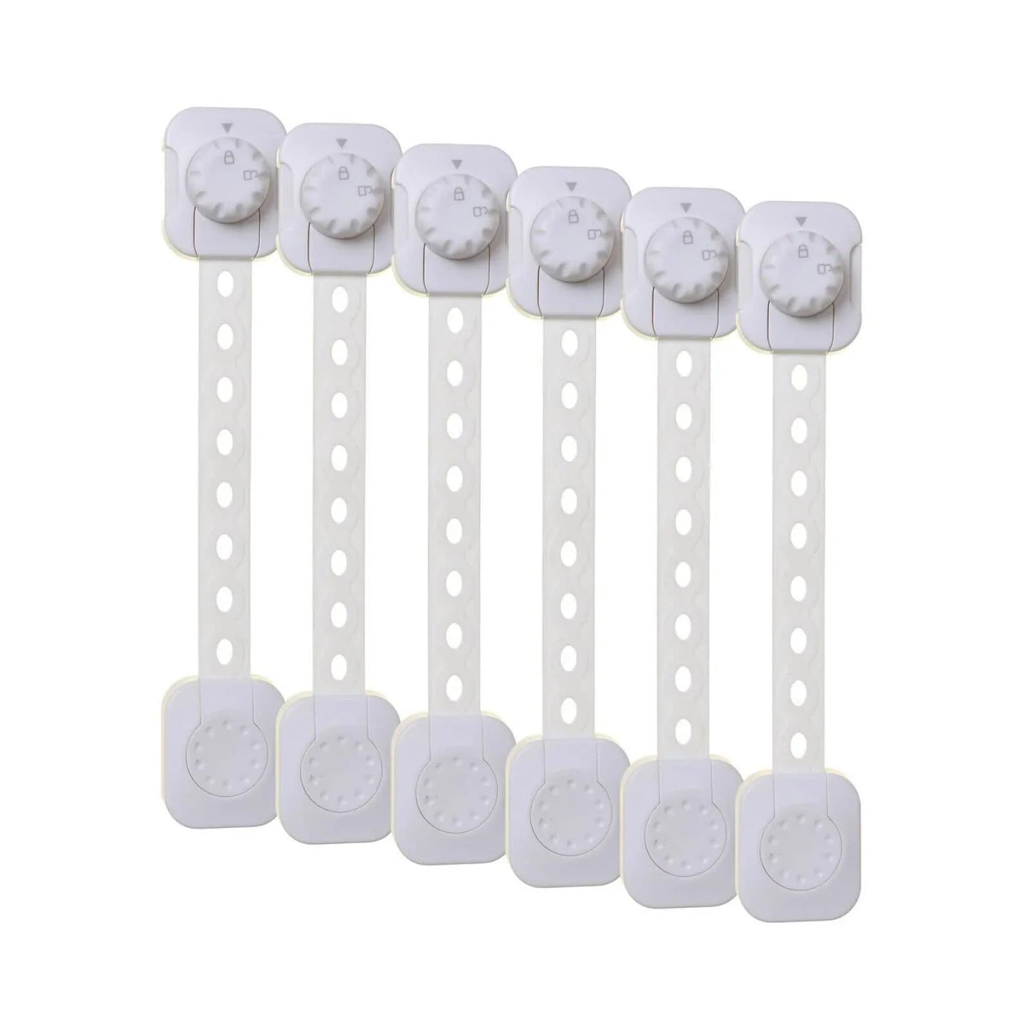 Dreambaby Twist N Lock Multi - Purpose Safety Latch Polybag Pack of 6 - White - mezetto ebebek ebebek