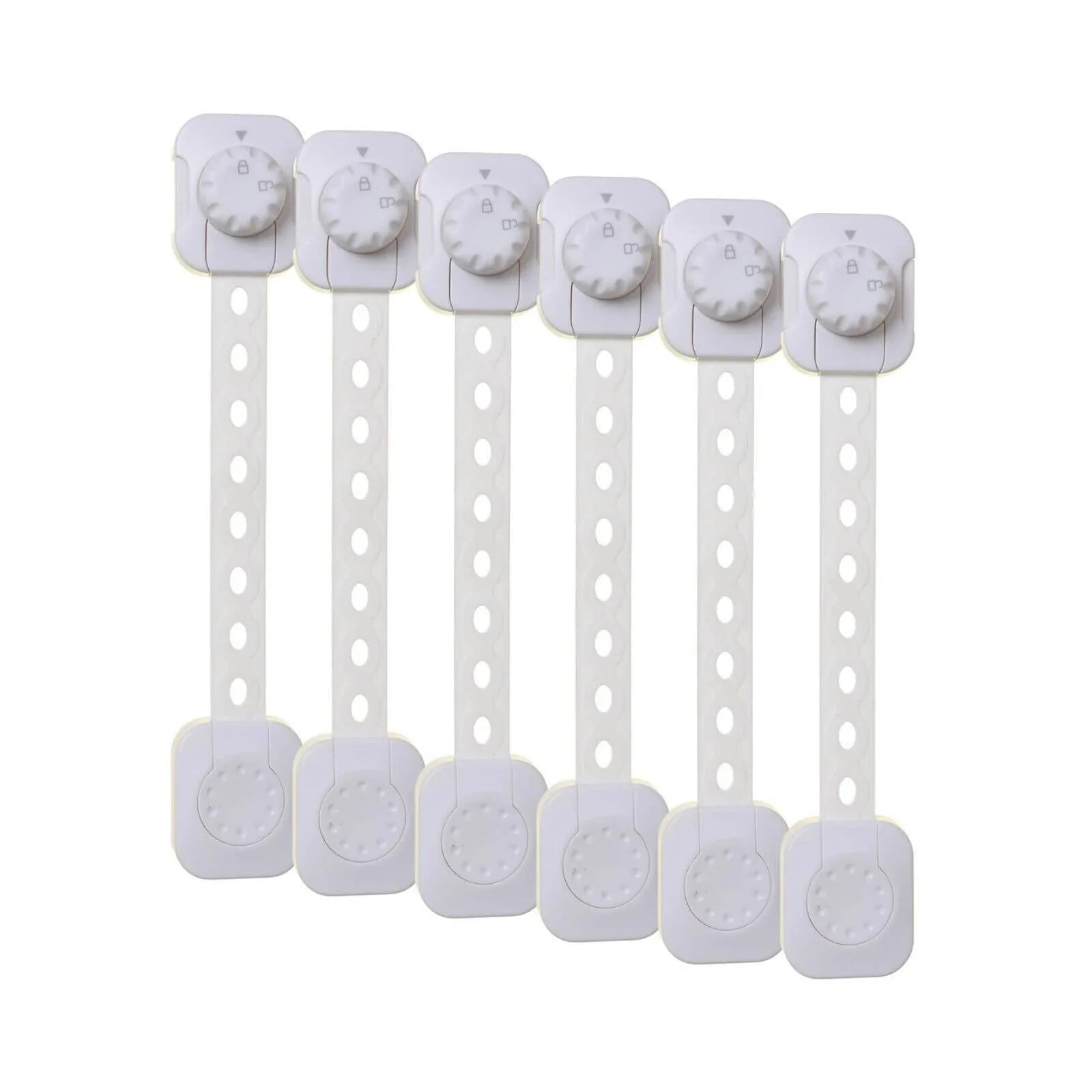 Dreambaby Twist N Lock Multi - Purpose Safety Latch Polybag Pack of 6 - White - mezetto ebebek ebebek