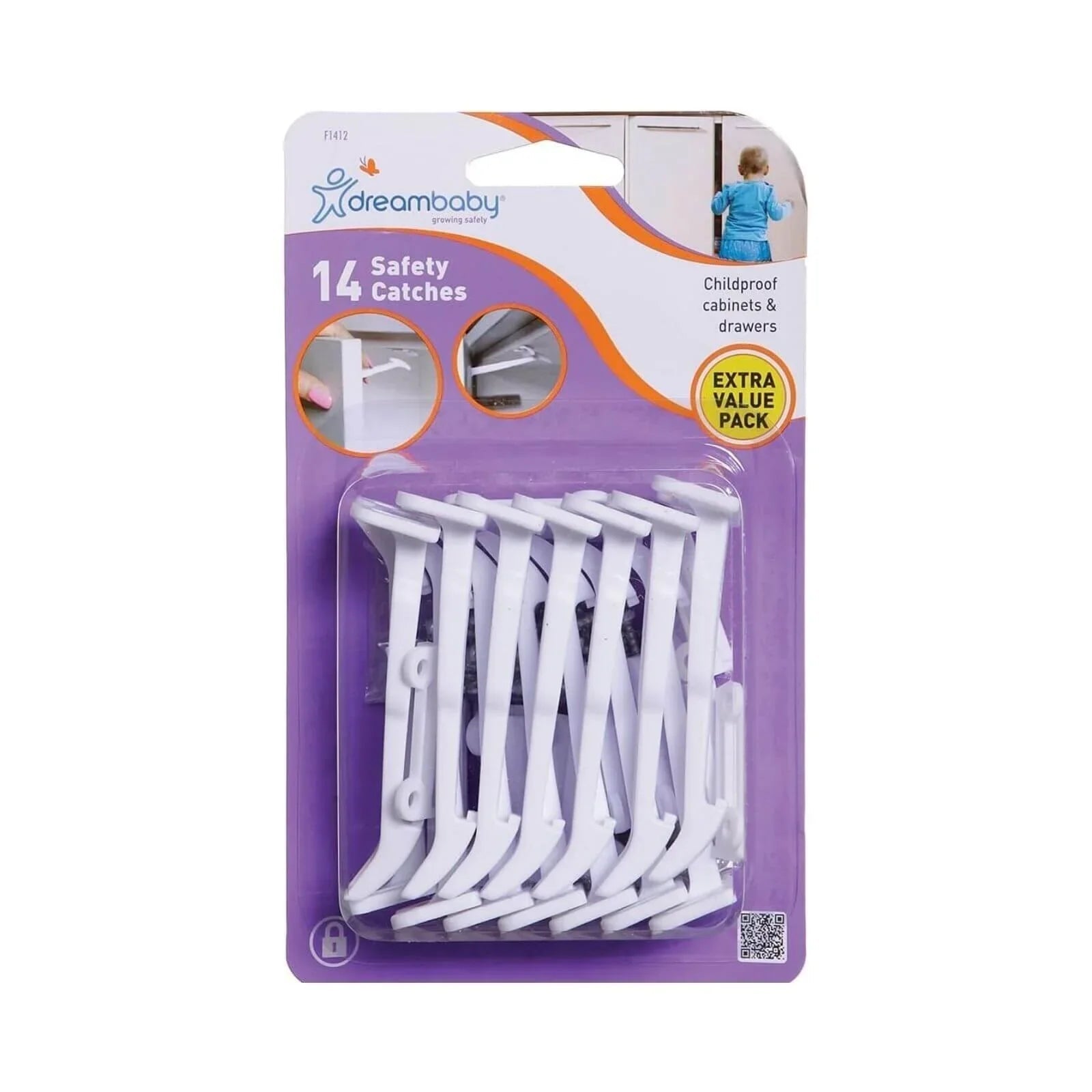 Dreambaby Wide - Grip Secure Catches Pack of 14 - mezetto ebebek ebebek